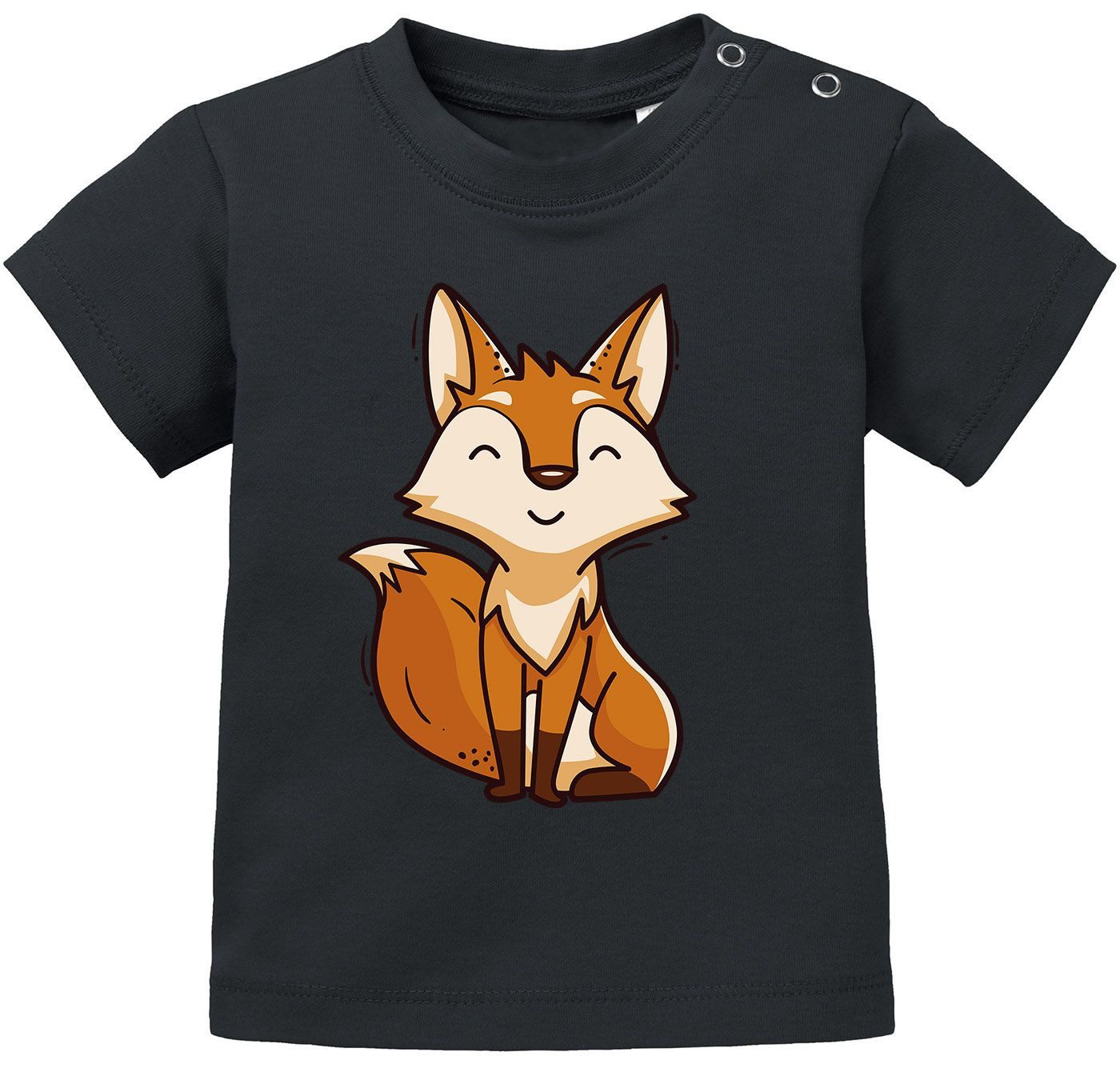 Print-Shirt Baby T-Shirt kurzarm Bedruckt Fuchs lustige Tiere Tiermotive Fox