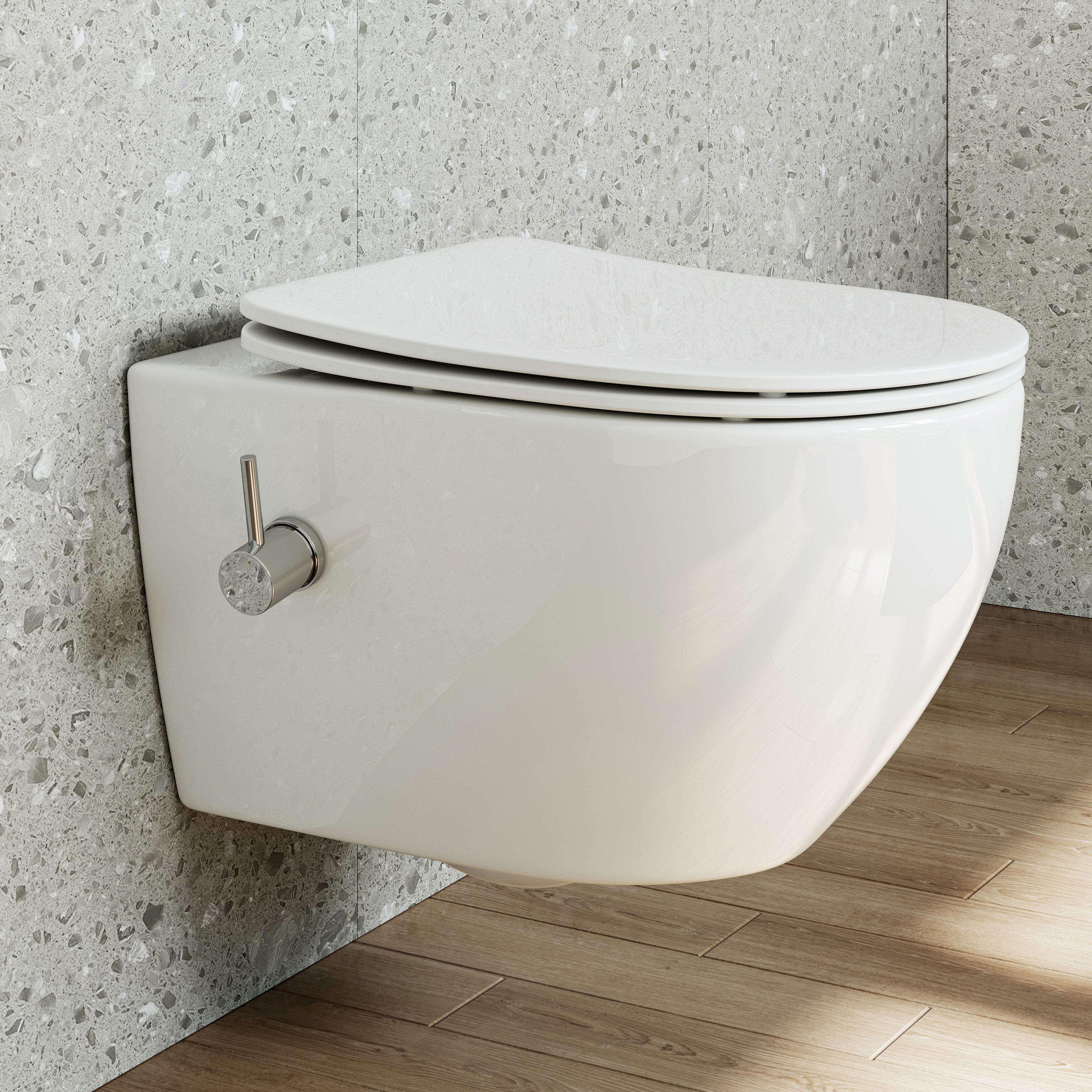 HOROW Dusch-WC Taharet WC - Spülrandloses WC mit Bidet Funktion und Einhebe günstig online kaufen