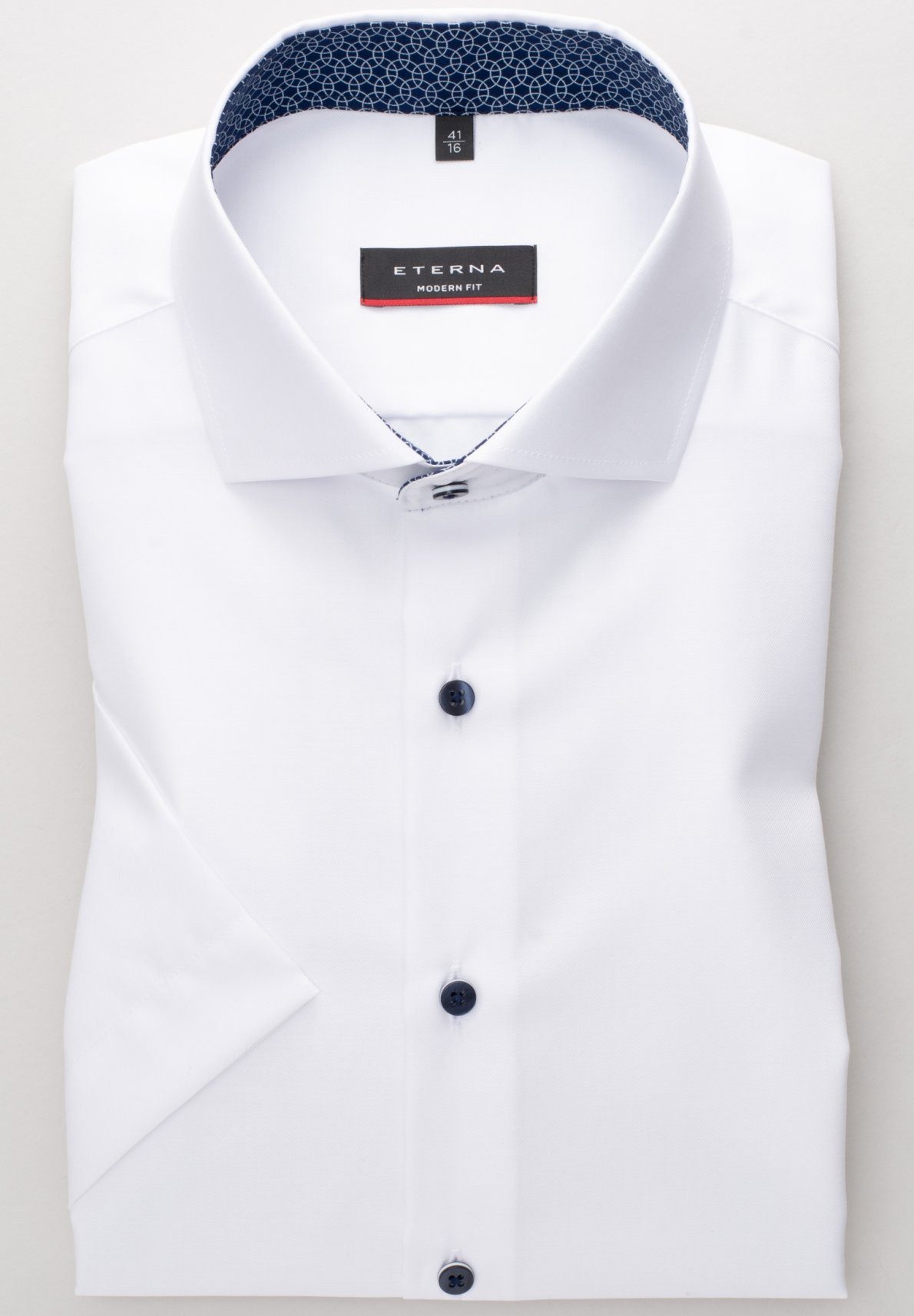 Eterna Businesshemd ETERNA MODERN FIT Kurzarm Hemd weiß 3340-00-C15V - Cool Fit