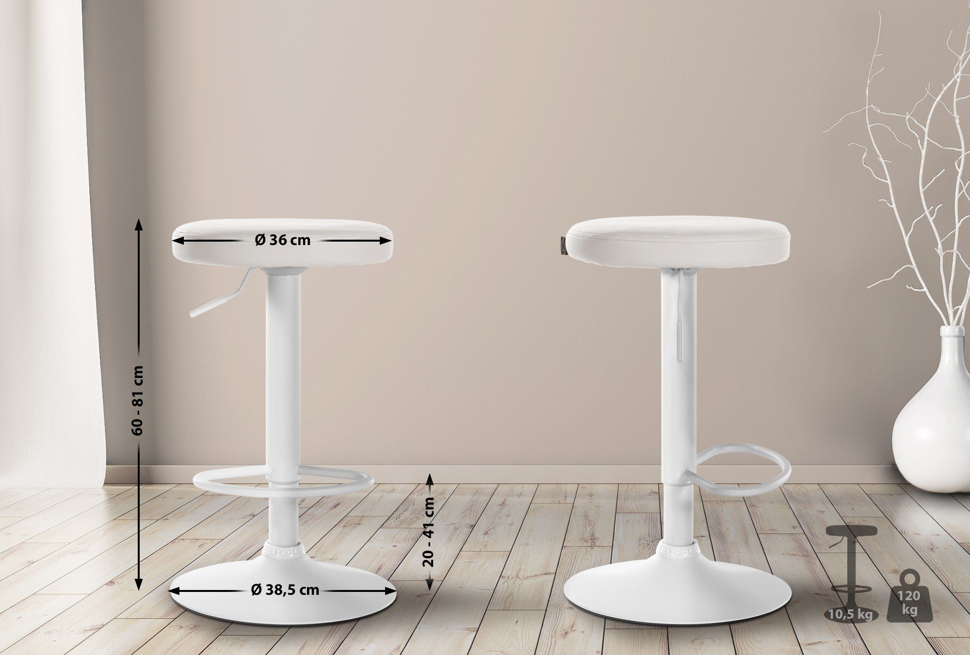 CLP Barhocker Ponte Kunstleder (2er Set, günstig online kaufen