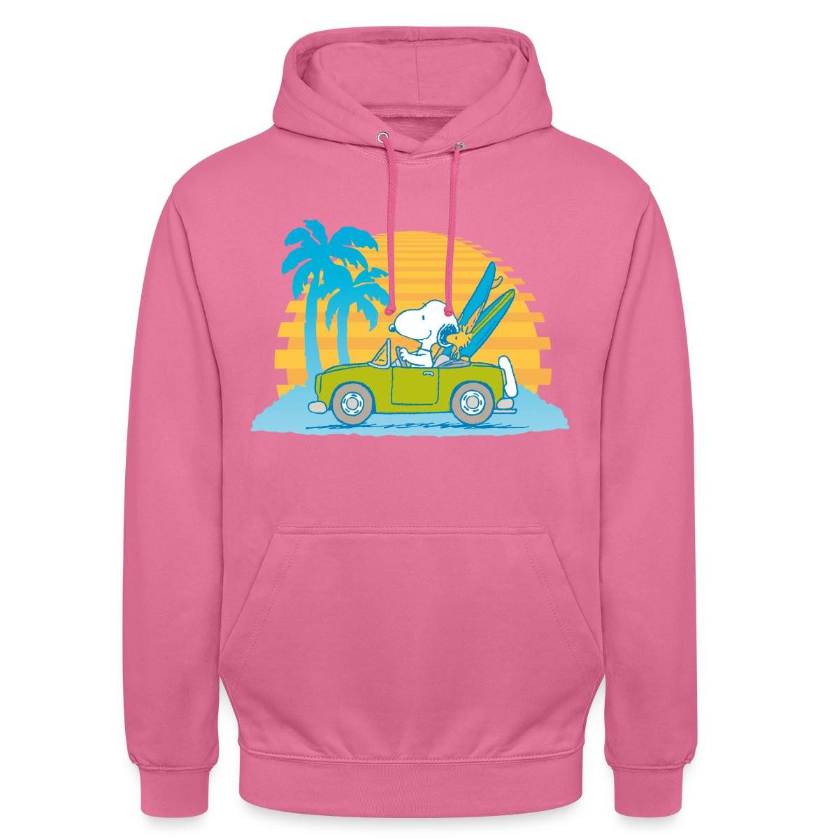 Spreadshirt Hoodie Peanuts Snoopy Cabrio Urlaub Am Strand Unisex Hoodie (1-tlg)