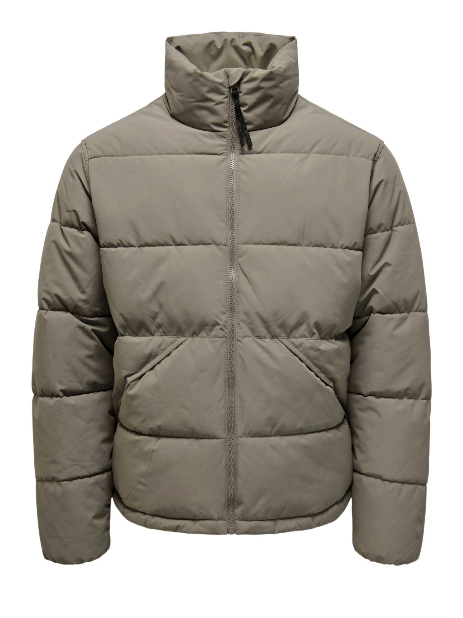 ONLY & SONS Funktionsjacke 2027-4 AW (NOOS) (VD) braun,Outdoor,Polyester,Unifarben,Stehkragen,Lang,Regular Fit