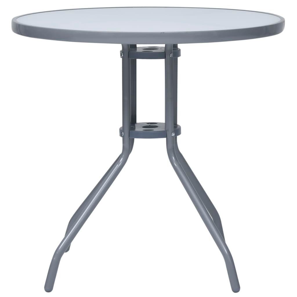 furnicato Gartentisch Hellgrau 80 cm Stahl günstig online kaufen