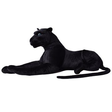 TE-Trend Kuscheltier 80cm Panther Plüsctier Stofftier Raubkatze Großkatze schwarz