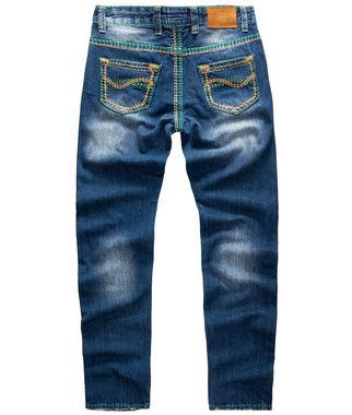 Rock Creek Straight-Jeans Herren Jeans dicke Nähte RC-2369