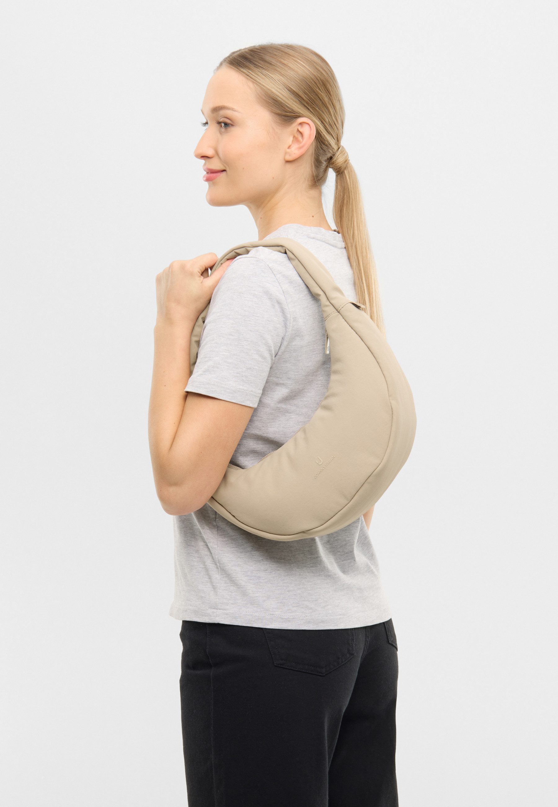 Johnny Urban Umhängetasche Lou Medium Half Moon Bag, Wattierte Halbmondtasche, Zwei Looks in Einem – Bild 5 von 5