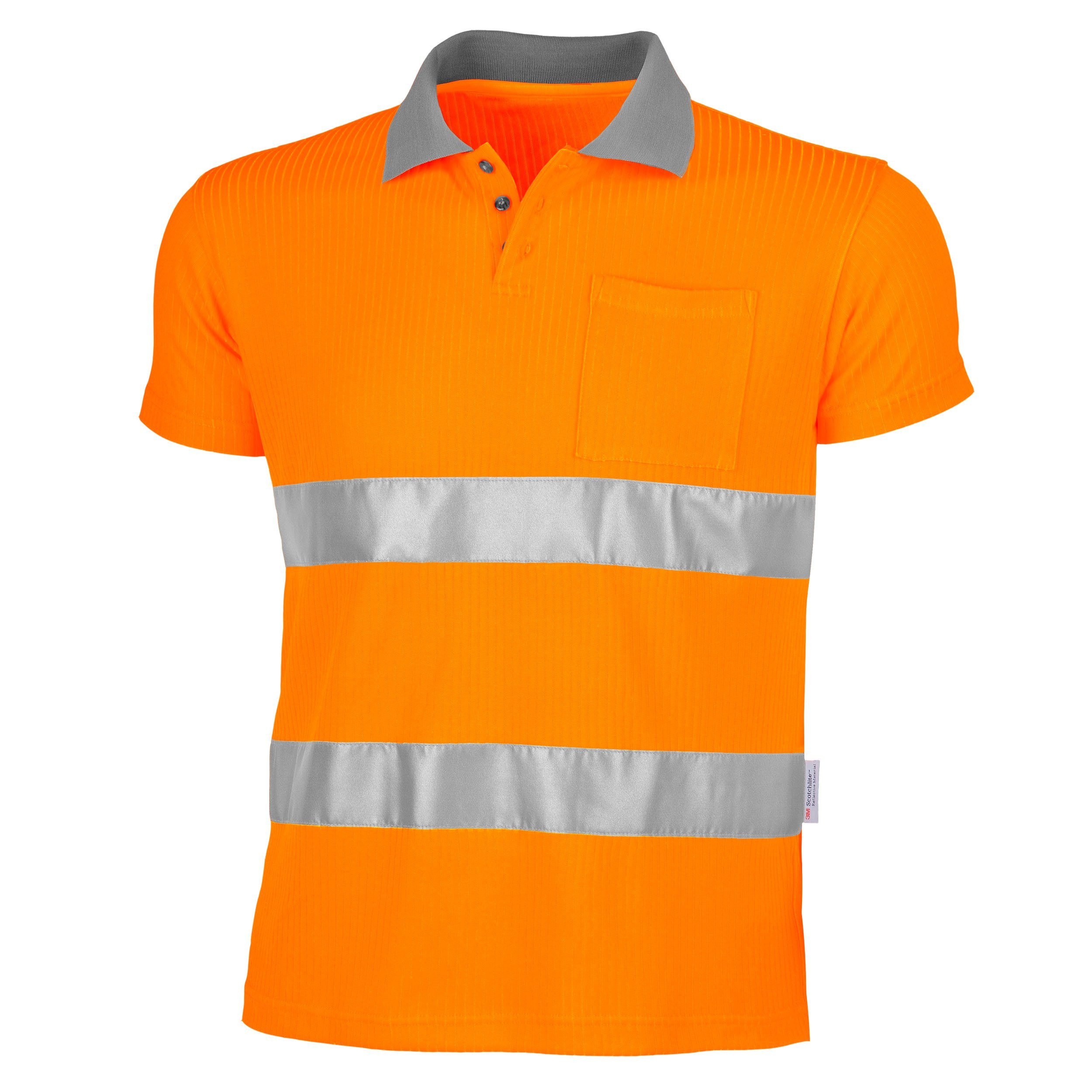 QUALITEX HIGH QUALITY WORKWEAR Poloshirt signal Warnschutz-Arbeitsshirt für PROfessionals warnorange