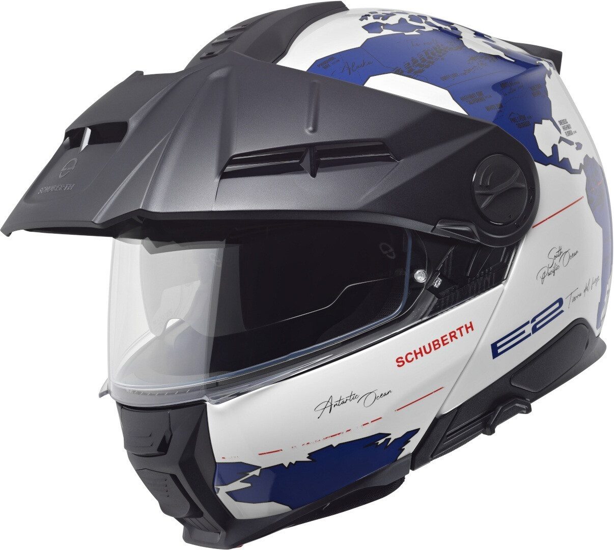 Schuberth Motocrosshelm E2 Atlas Helm, vorbereitet für Kommunikationssystem,integriertes Sonnenvisier