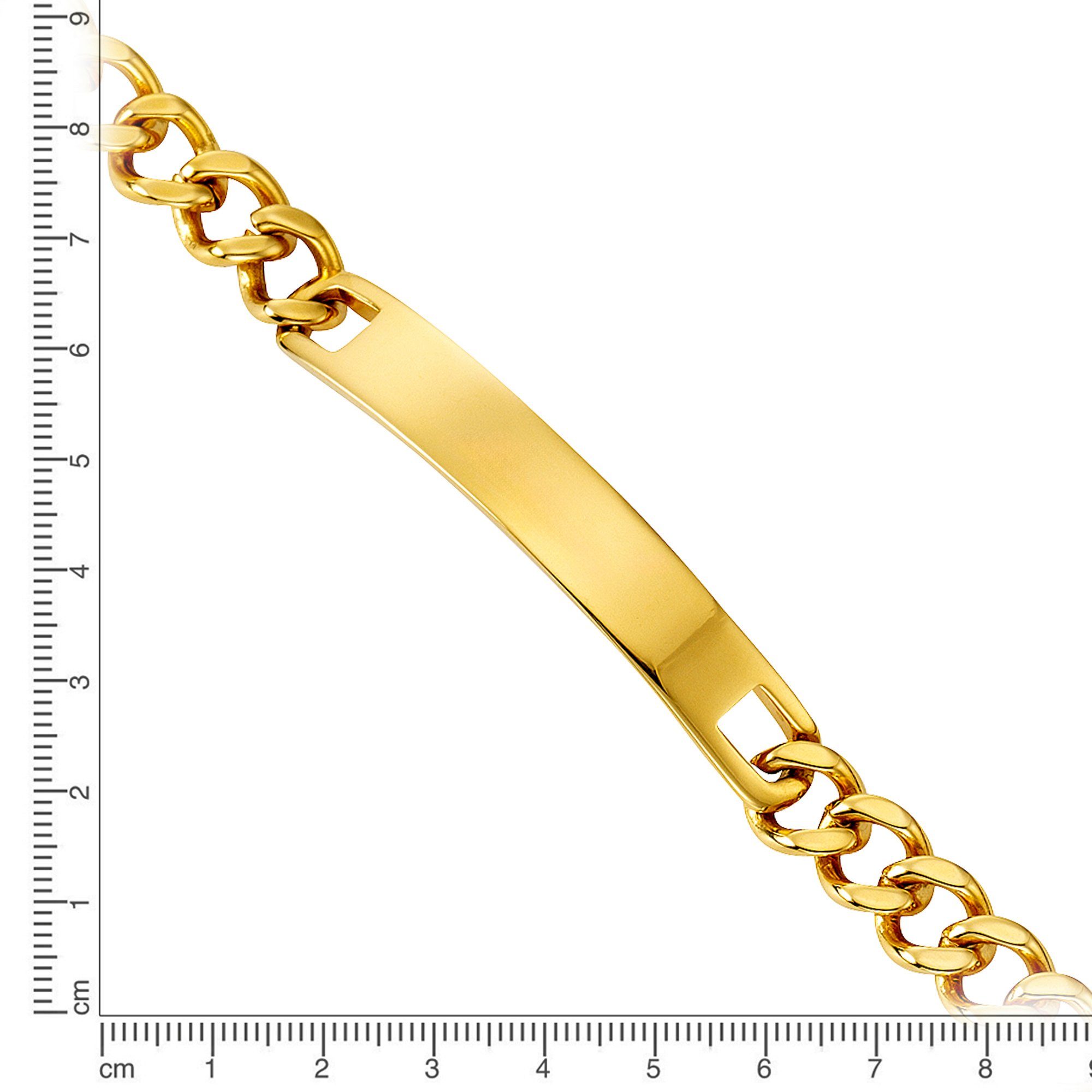 Firetti Armband Schmuck Geschenk Armkette ID-Platte, Flachankerkette