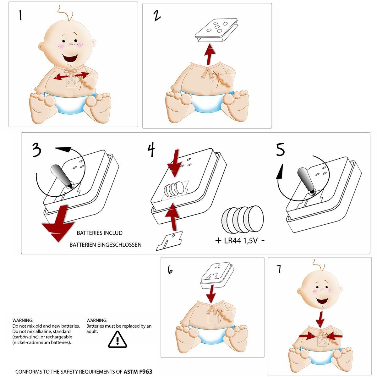 Lamagik Anziehpuppe Merle 47cm mit Sound und Schnuller inklsuive Bekleidung – Bild 4 von 5