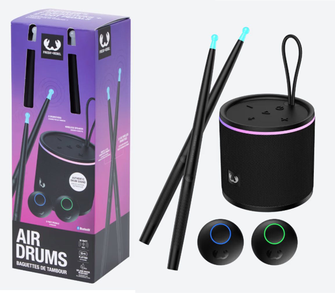 Fresh 'n Rebel Air Drum Lautsprecher 10 W RMS Kabelloses Bluetooth-Schlagzeug-Set Lautsprecher (10 W)