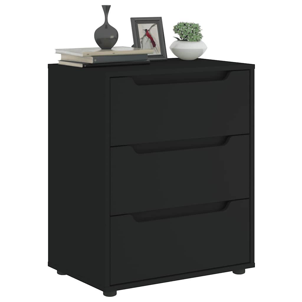 vidaXL Kommode Sideboard VISNES Schwarz 60x40x73 cm Holzwerkstoff (1 St)