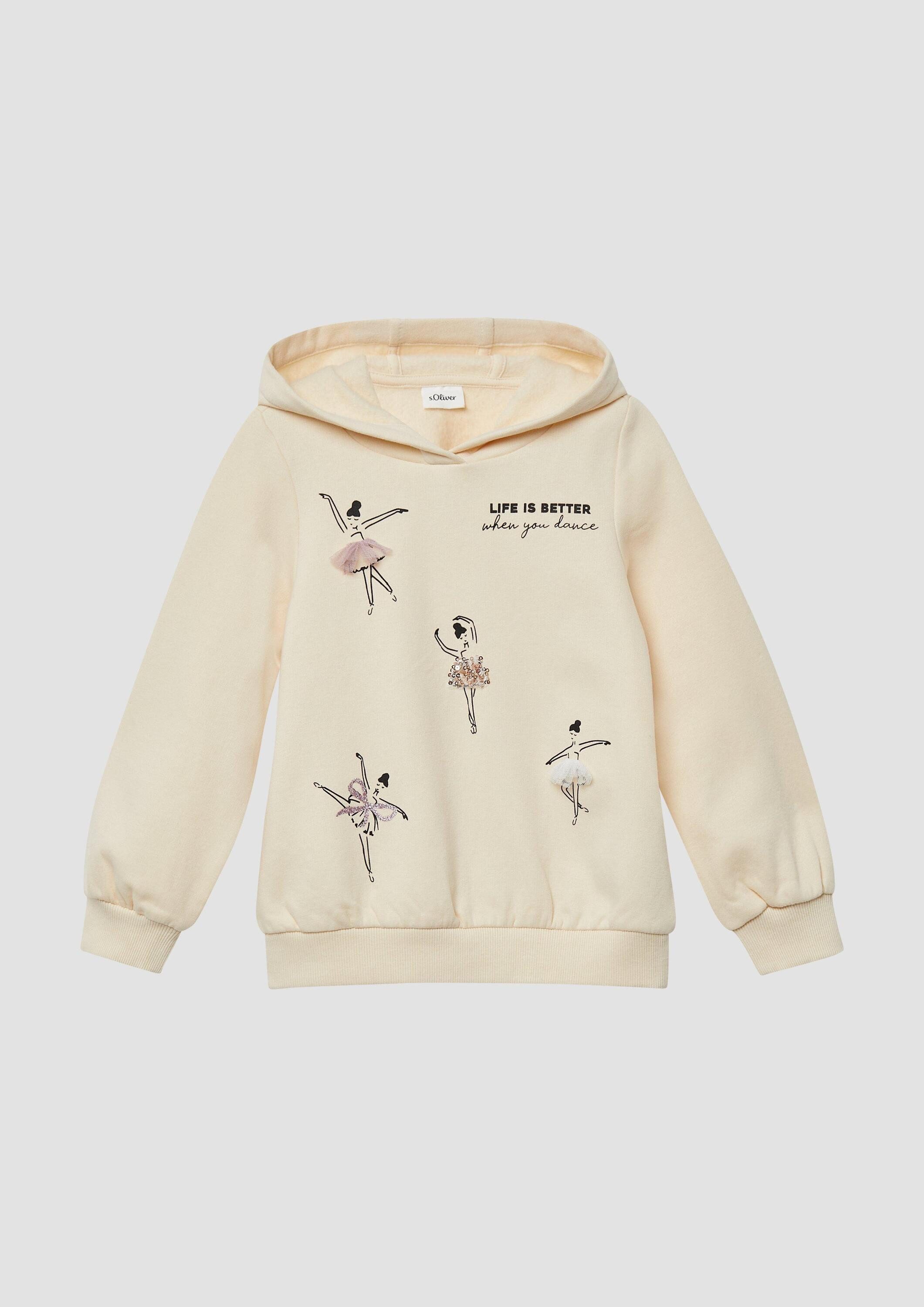 s.Oliver Sweatshirt Sweatshirt Kuscheliger Hoodie mit Artwork günstig online kaufen