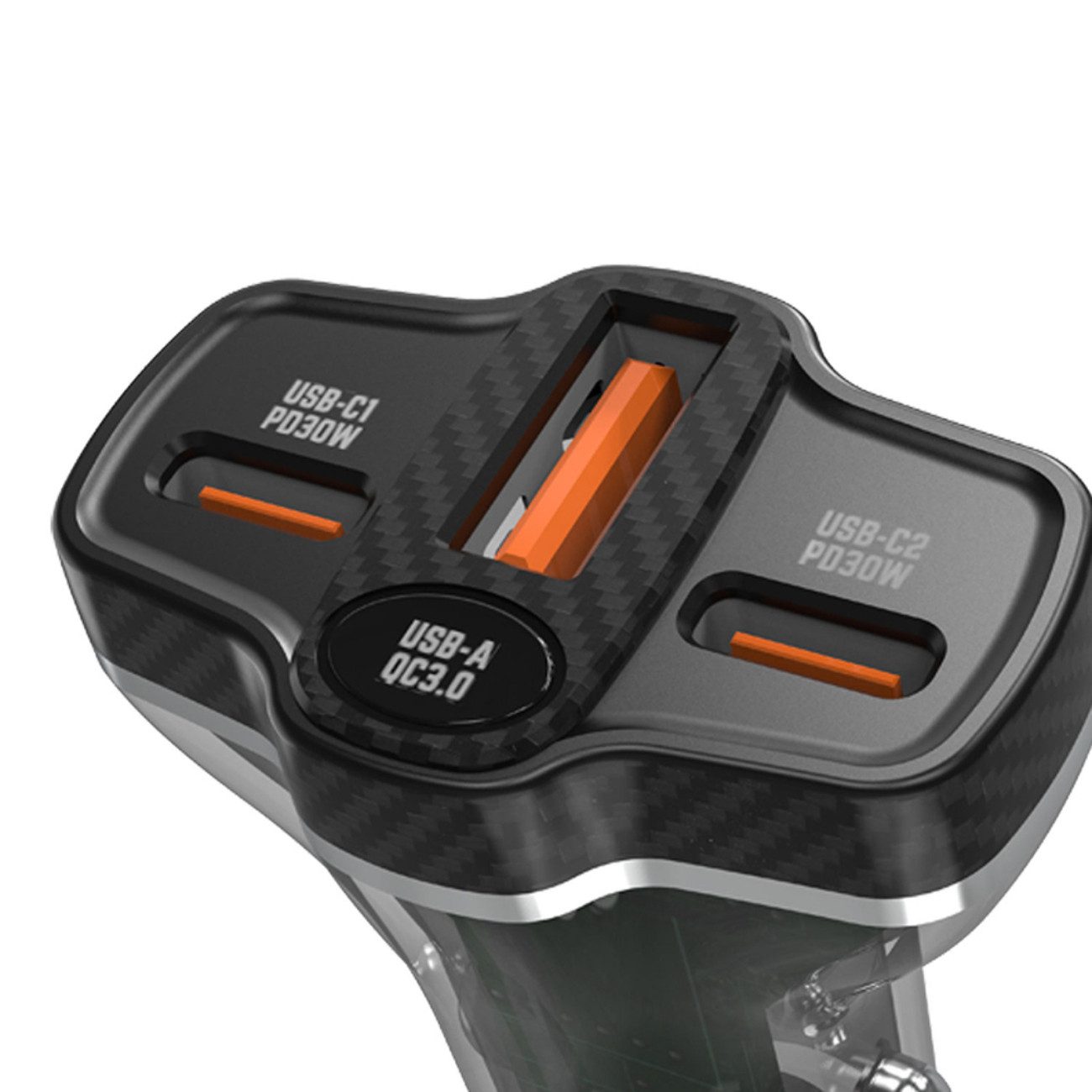 Dudao R78 KFZ-Adapter Kfz-Stecker (12V/24V) zu USB-A, USB-C, 78W Autoladegerät mit PD und QC, 2x USB-A & 1x USB-C