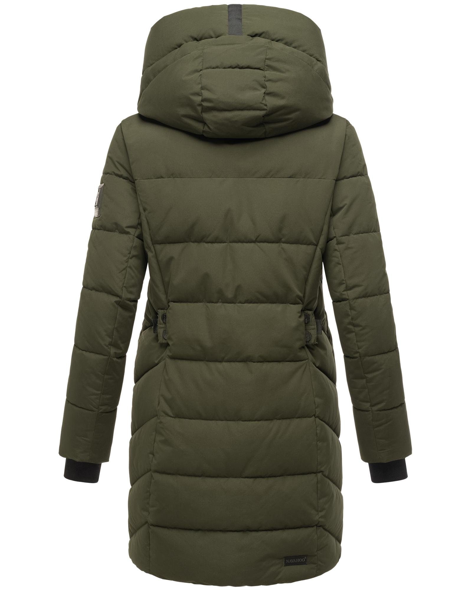 Navahoo Steppmantel Knutschilein Stylischer Damenmantel mit abnehmbarem Fleece-Kragen
