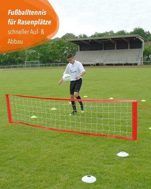 SPORTIKEL24 Multifunktionsnetz Fußballtennis klein für Rasenplatz, 3 m breit, inkl. Tragetasche