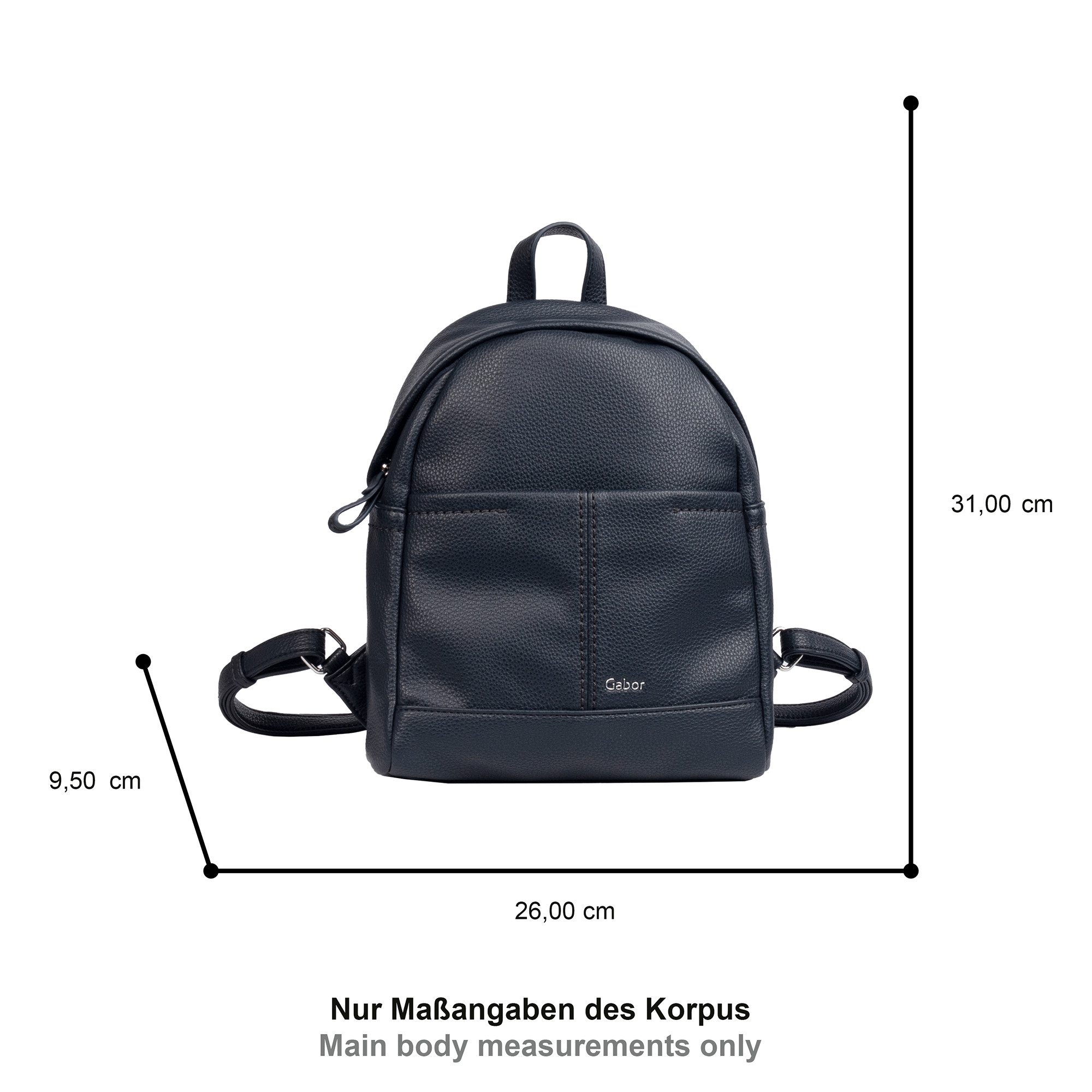 Gabor Rucksack Lenea, aus recyceltem Polyurethan mit dekorativen Ziernähten