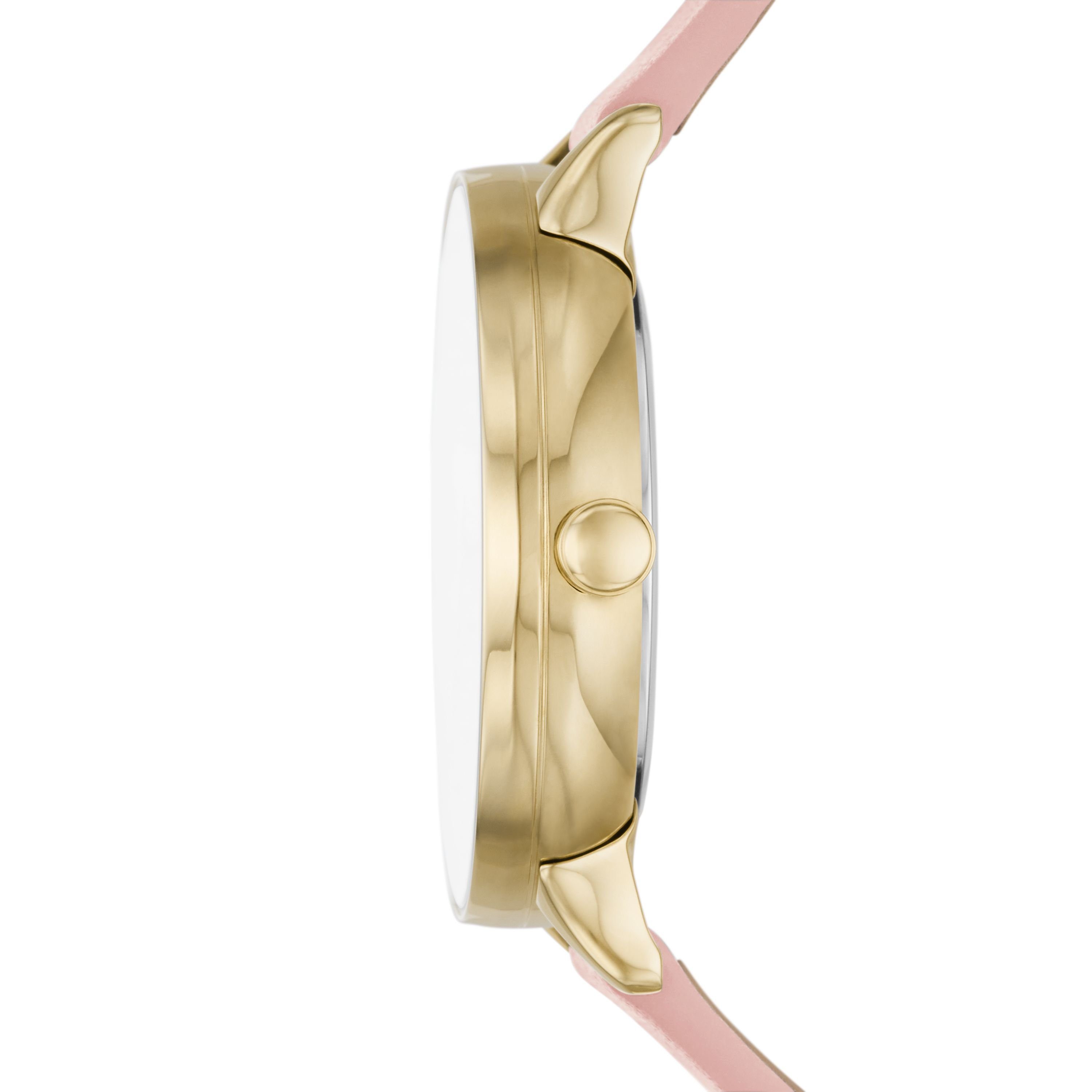 SKAGEN Quarzuhr Armbanduhr Echtleder