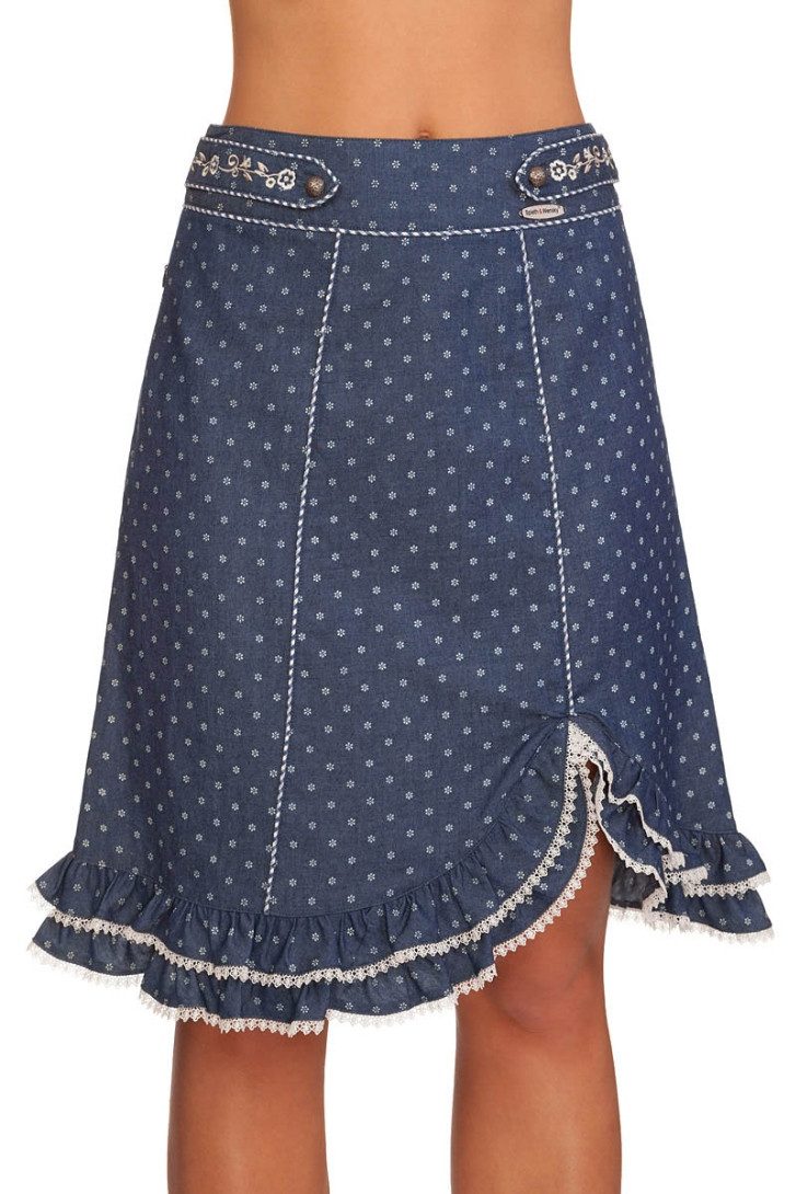 Spieth & Wensky Trachtenrock Trachtenrock - FELDA - blau