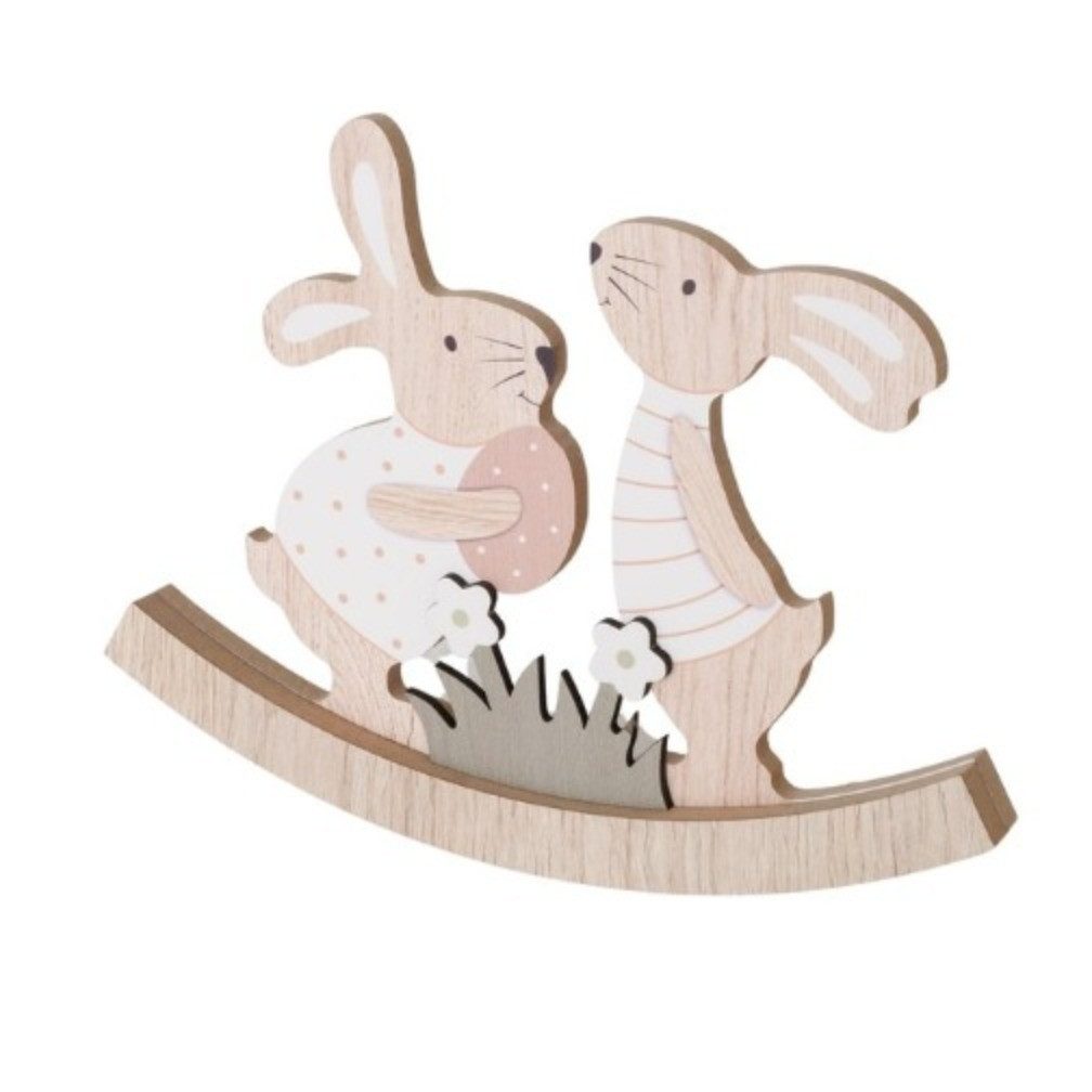 BOLTZE Osterhase Hase aus Holz L20cm