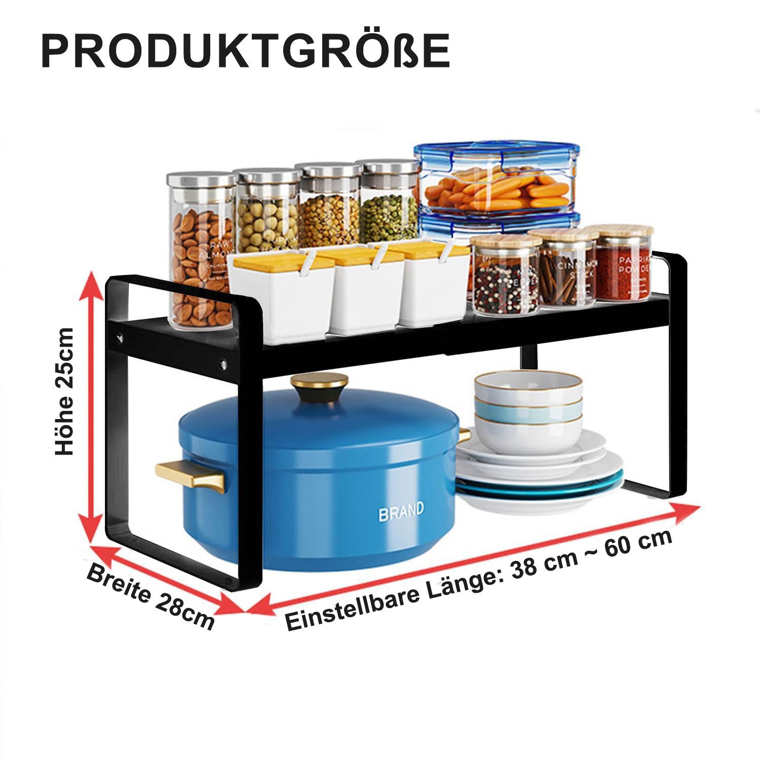 HEYHIPPO Regaleinsatz Edelstahl küche regal gewürz flasche rack schrank ges günstig online kaufen