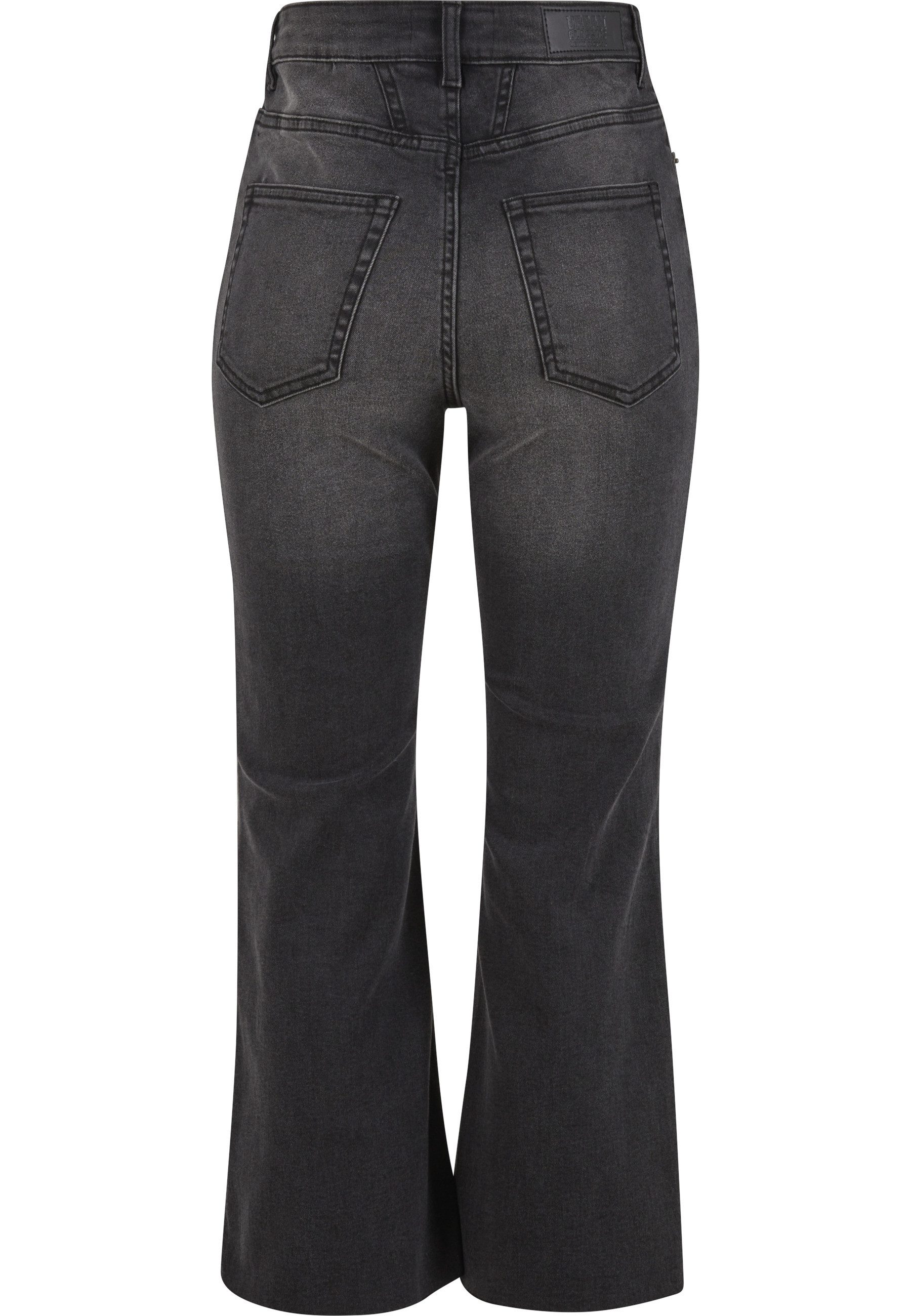 URBAN CLASSICS Bequeme Jeans Urban Classics Ladies Cropped Flared Denim Pants