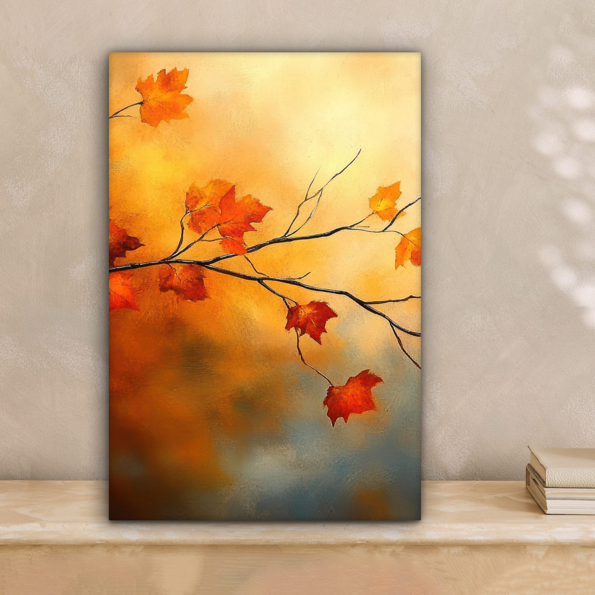 OneMillionCanvasses® Leinwandbild Herbstblätter - Orange - Abstrakt - Herbs günstig online kaufen