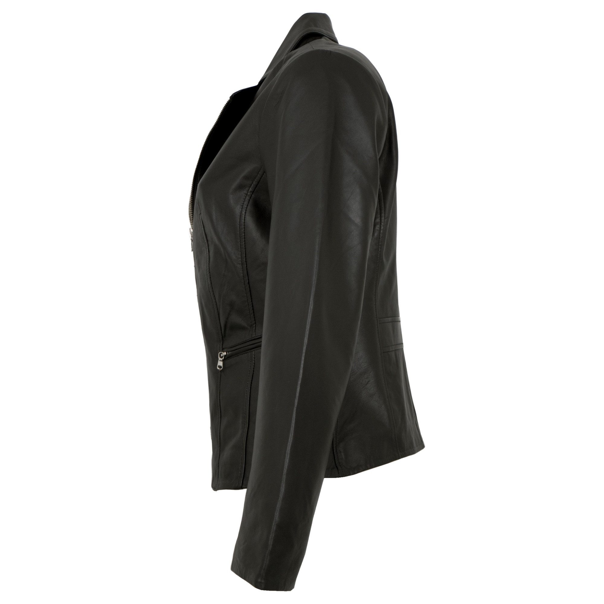 Maddox Lederjacke Inka MADDOX - Damen Lederjacke Blazer Lammnappa schwarz günstig online kaufen