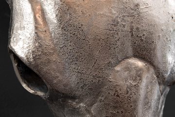 riess-ambiente Wanddekoobjekt MATADOR 56cm silber (1 St), Metall · Stierkopf · Deko · Skulptur · Schlafzimmer · Wohnzimmer