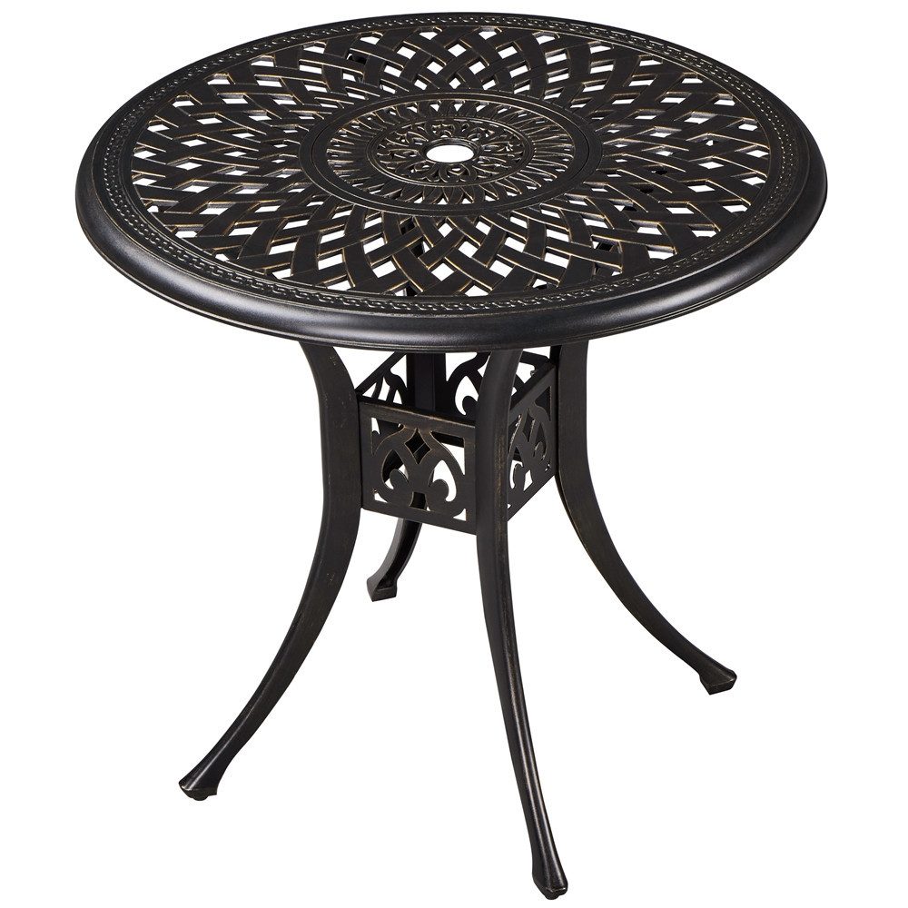 Yaheetech Gartentisch, Balkontisch mit Schirmloch Bistrotisch günstig online kaufen