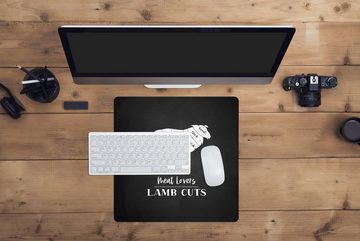 MuchoWow Gaming Mauspad Schaf - Küche - Metzger (1-St), Mousepad mit Rutschfester Unterseite, Gaming, 40x40 cm, XXL, Großes