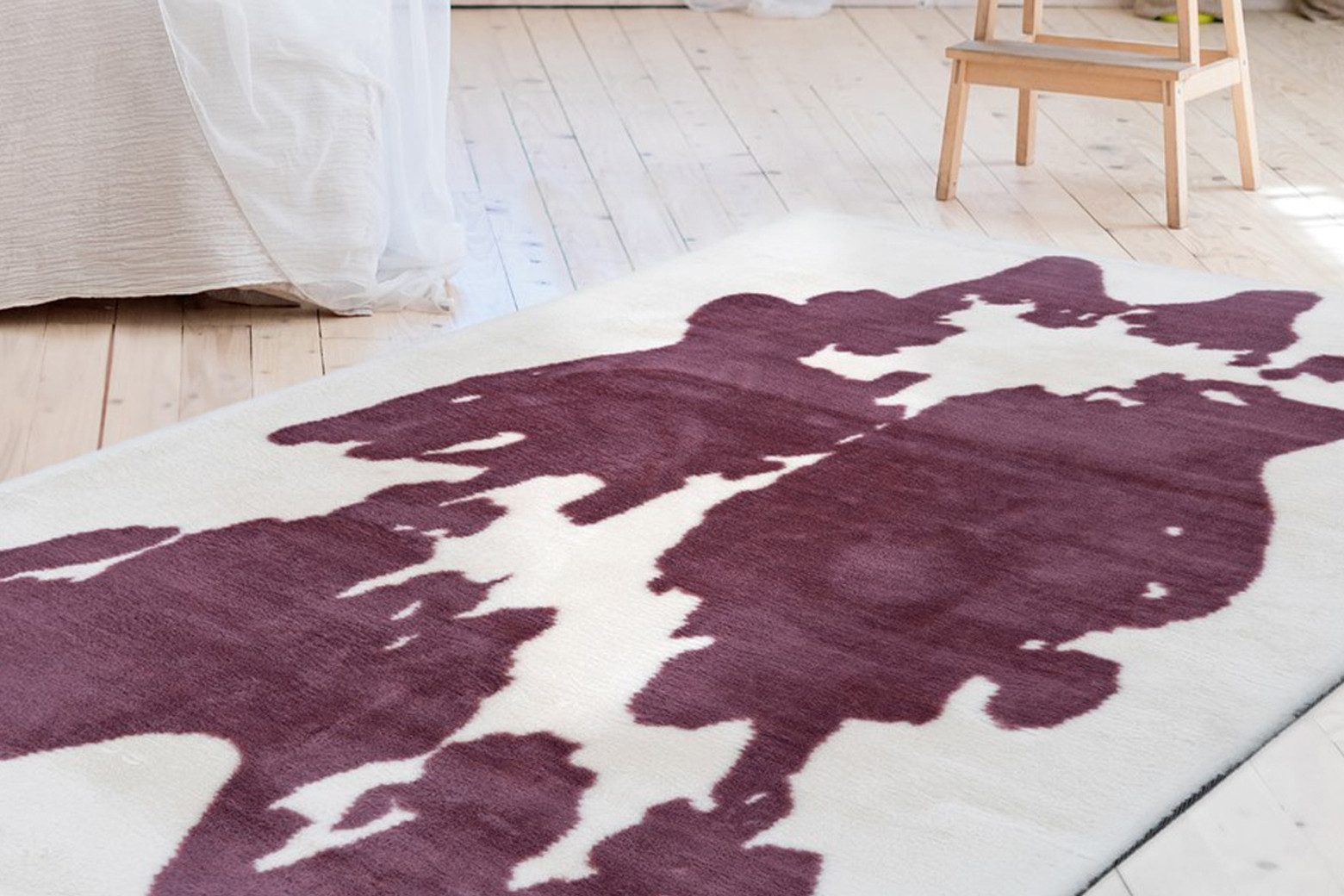 Bruno Banani Hochflor-Teppich Makayla, rechteckig, Höhe: 30 mm, Kuhfell-Muster, Kunstfell, weicher Flor