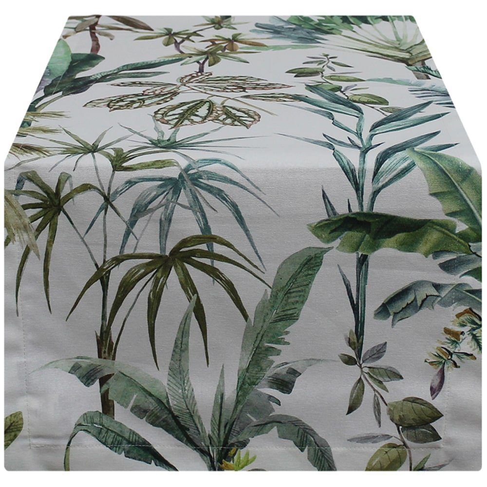 matches21 HOME & HOBBY Tischdecke Tischläufer Mitteldecke RAHEL Palmen Druck bunt 40x100 cm (1-tlg). € 9,99
