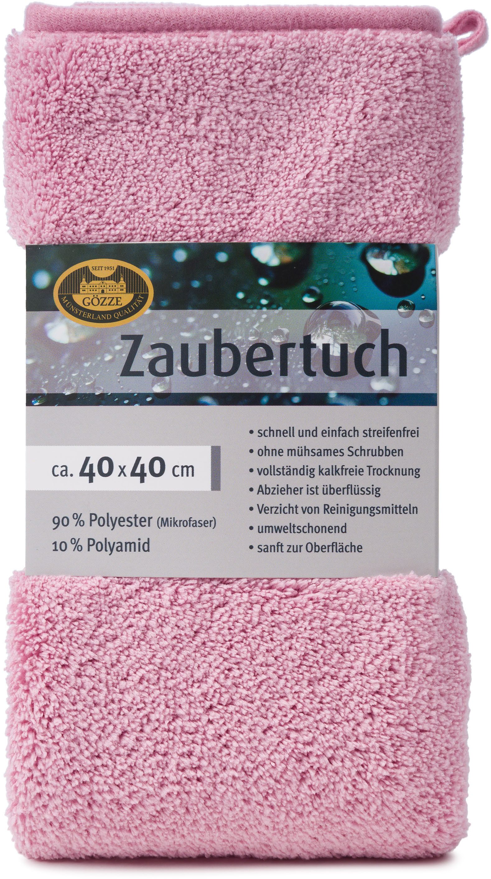 Gözze Zaubertuch Mikrofasertuch (Mikrofaser, 40x40 cm, Set, 2-tlg., hohe Wasseraufnahme, extrem saugstark, zum reinigen und trocknen)