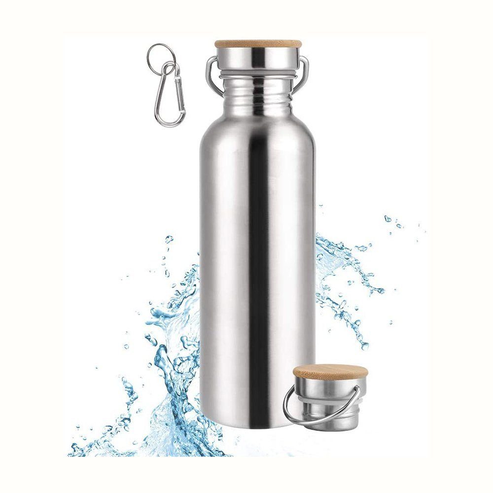 TUABUR Wasserkocher Camping Wandern mit Wasserflaschen mit Haken, Holzstoppern und Griffen, 0.5 l