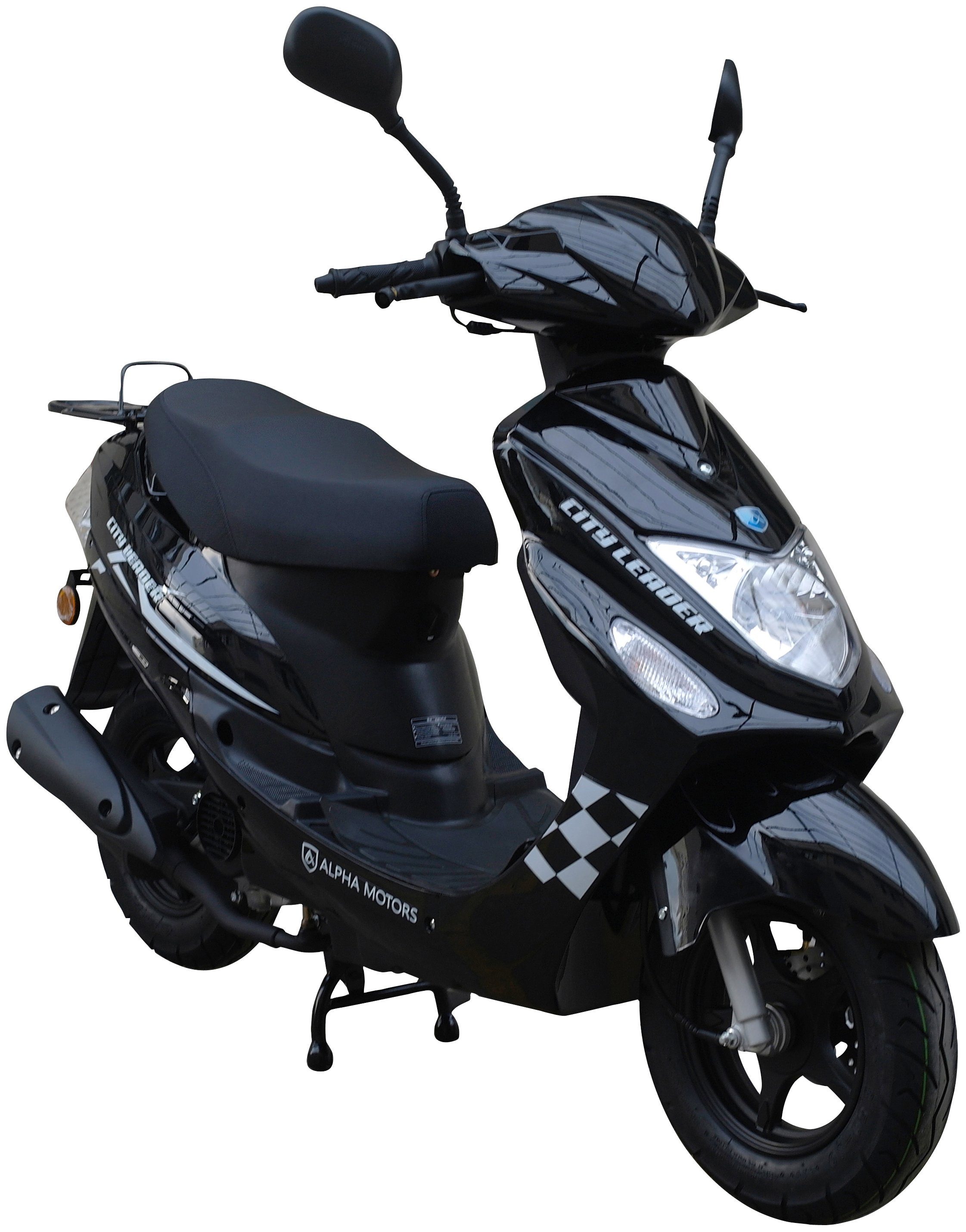 Alpha Motors Motorroller »Cityleader«, 50 ccm, 45 km/h, Euro 4, 50 ccm, 45  km/h, schwarz inkl. Topcase