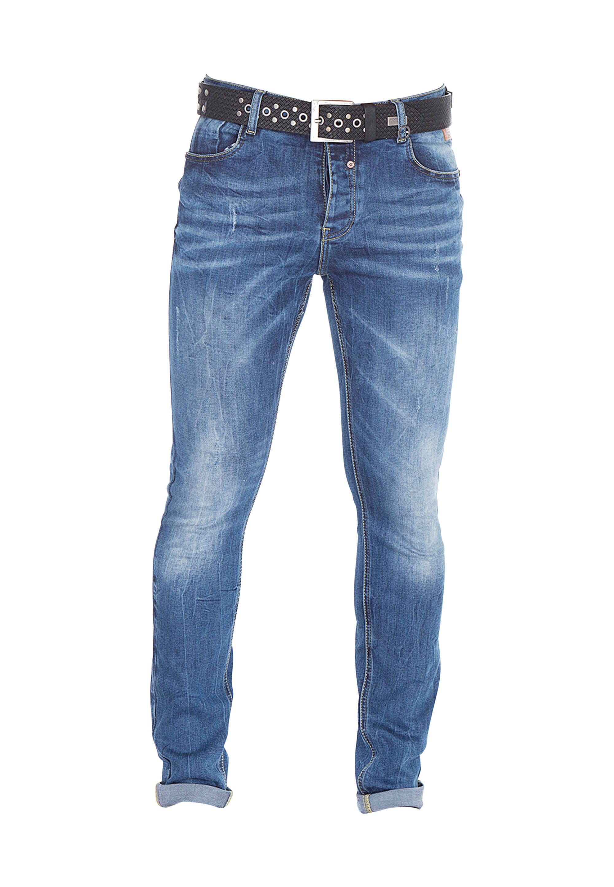 Cipo & im Bequeme Baxx Used-Look coolen Jeans