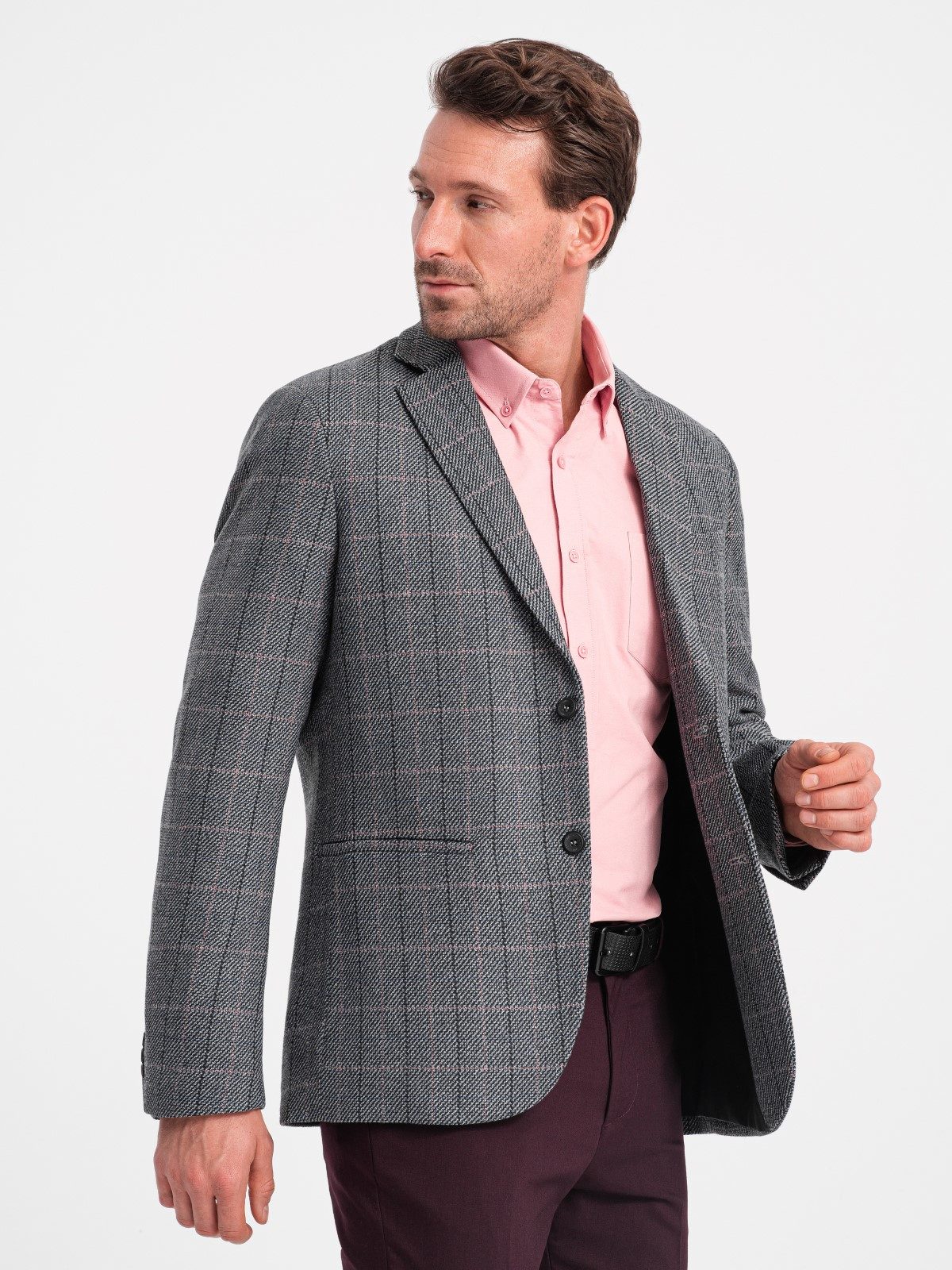 OMBRE Sakko Sakko aus feinem Karo-Jacquard günstig online kaufen