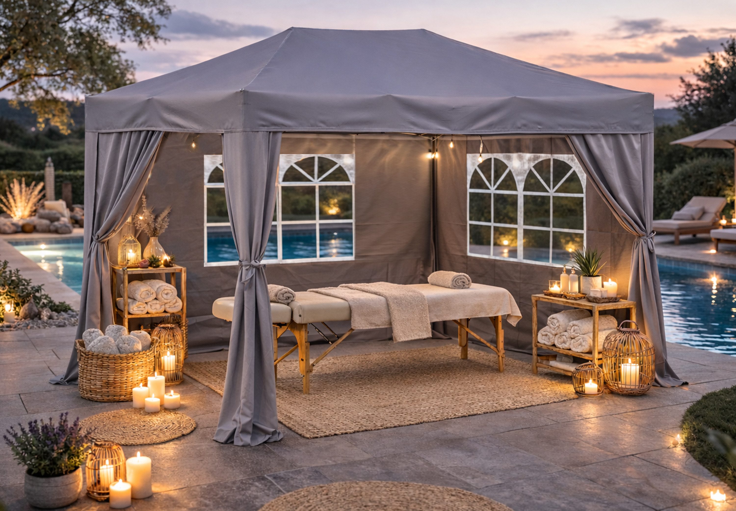 Quick Star Faltpavillon Pop-Up, mit 4 Seitenteilen, (Faltpavillon inklusive Seitenteilen), Maße L/B/H: 200x300x245cm