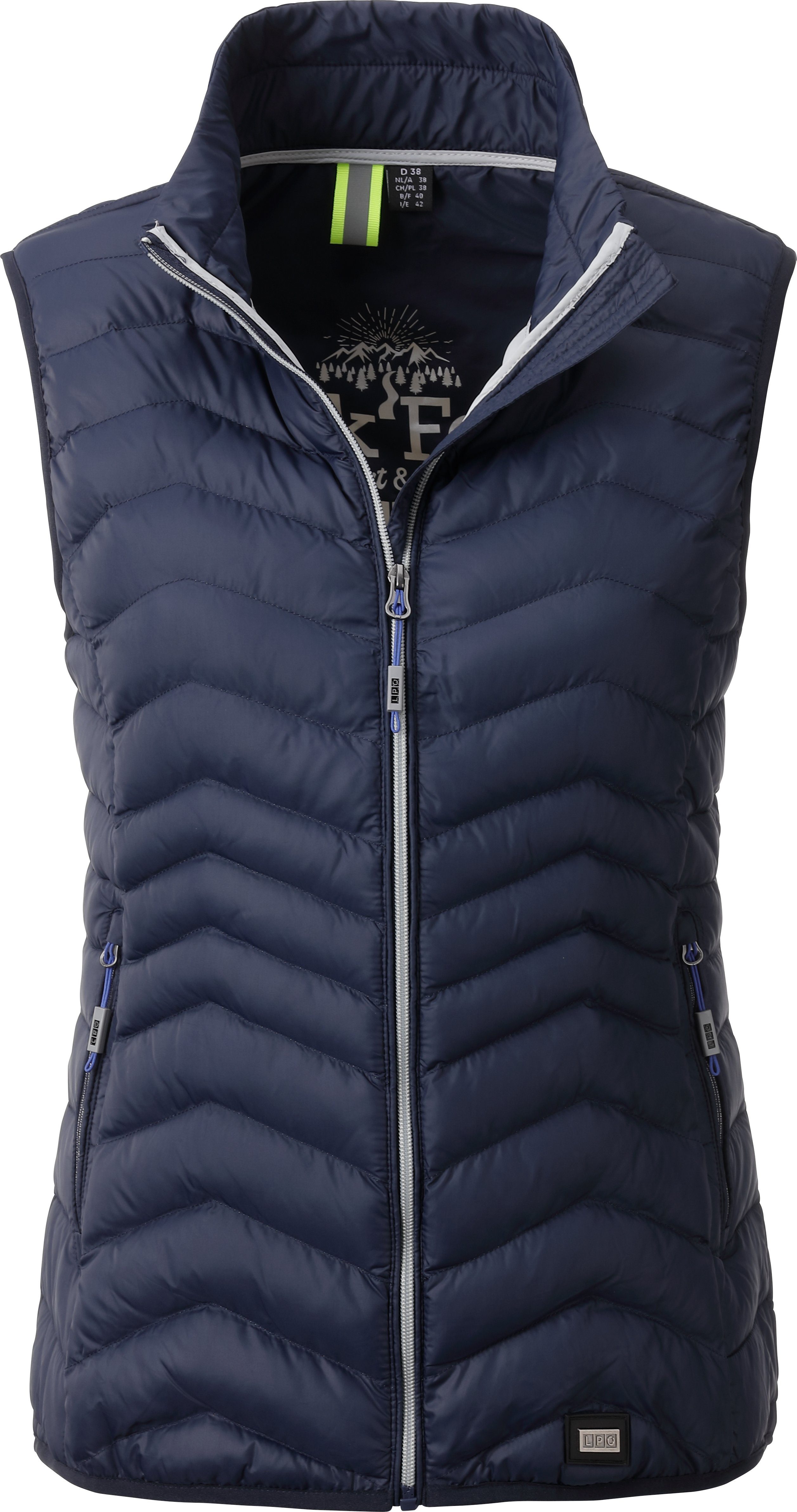 DEPROC Active Steppweste RANJA CS Women Outdoorweste, Funktionsweste mit Kapuze navy blazer