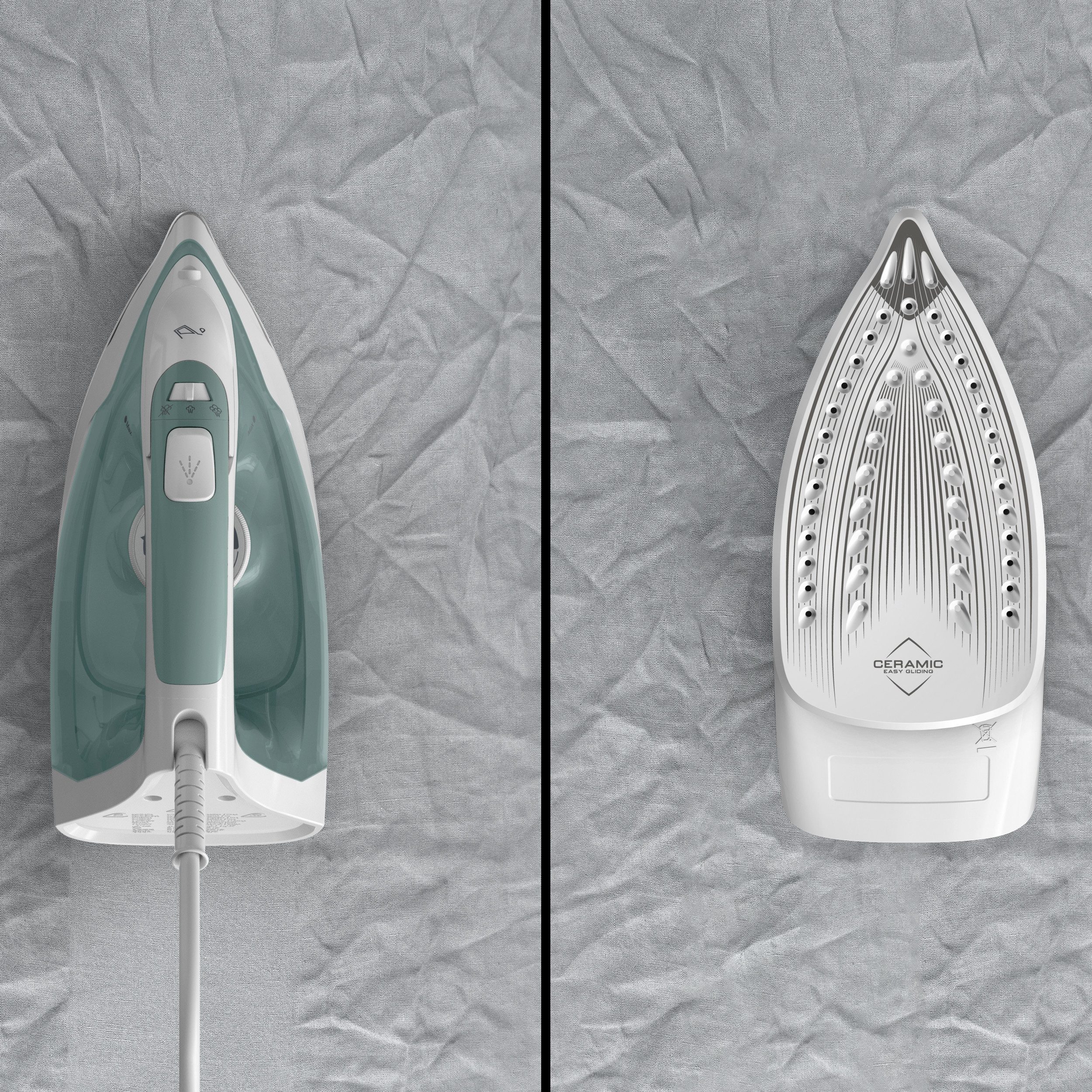 Tefal Dampfbügeleisen FV2C42 Virtuo 30, 2000 W, 27 g/Min. Dampfabgabe, 120 g/Min. Dampfstoß, Vertikaldampf