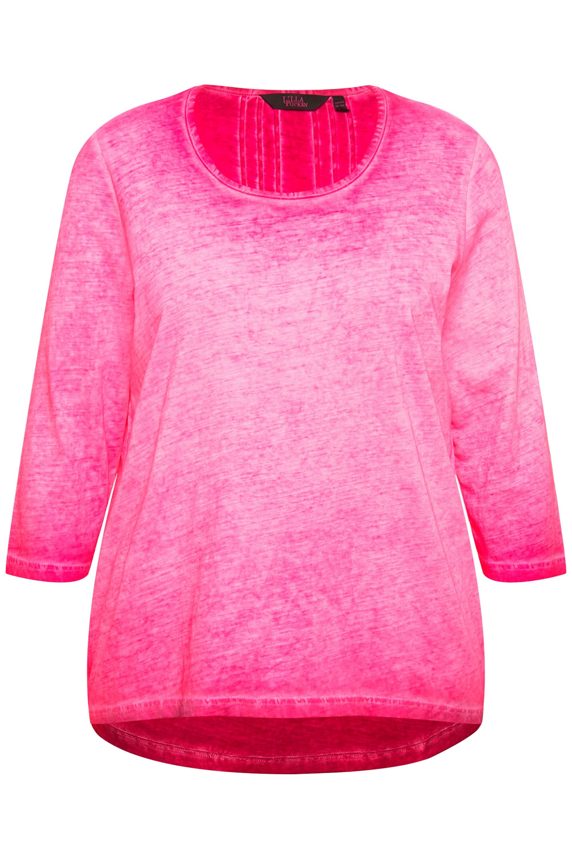 Ulla Popken Longshirt Shirt Zierfalten A-Linie günstig online kaufen