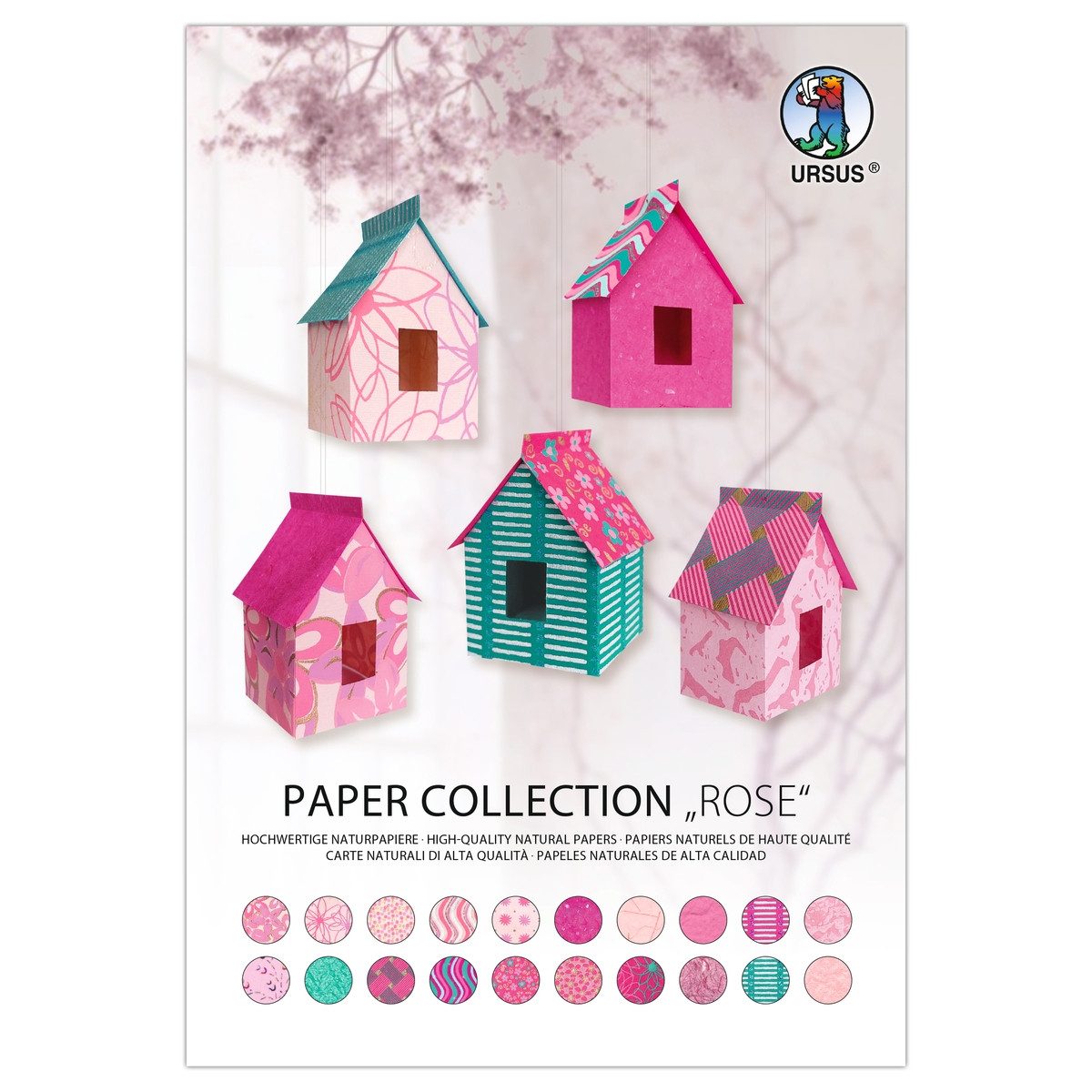 Ursus - Ludwig Bähr Designpapier URSUS Paper Collection Rose 35-200g/m² 20 Blatt