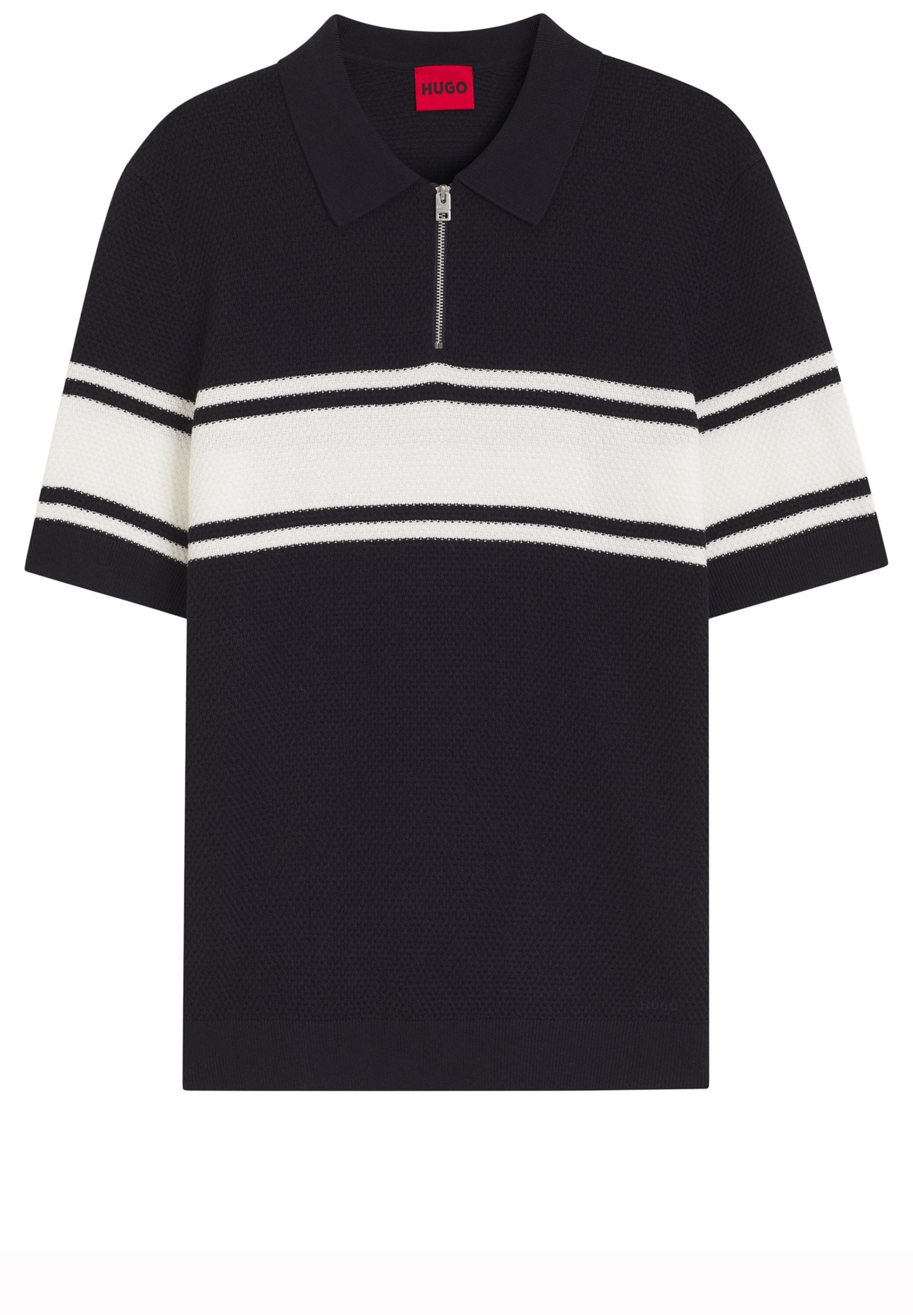 HUGO Poloshirt mit Blockstreifen (1-tlg)