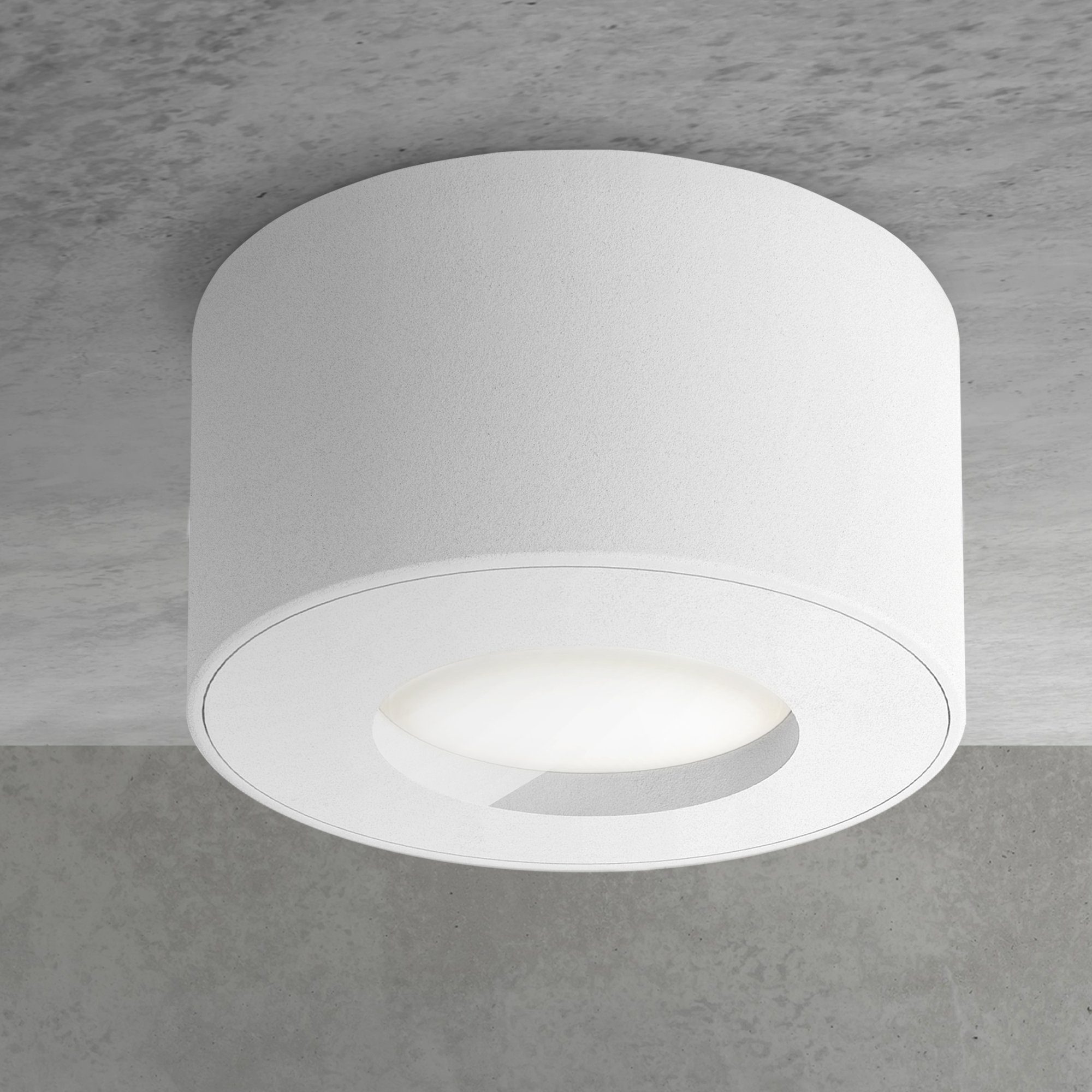 SSC-LUXon LED Aufbaustrahler CELI-1 Aufbauspot fuer Bad & Aussen IP44 in weiss mit LED Modul 4W, Neutralweiß