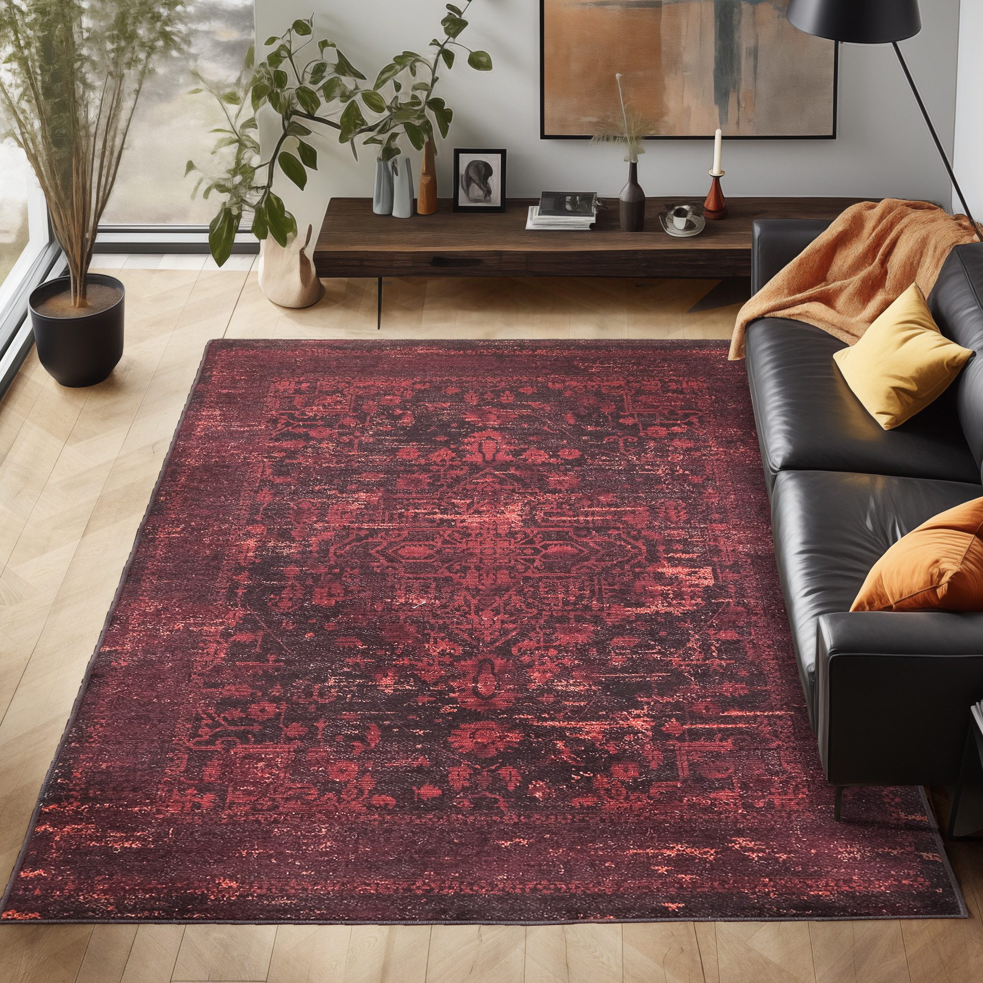 Carpettex Designteppich Vintage-Stil, Läufer, Höhe: 7 mm, Waschbarer Teppic günstig online kaufen