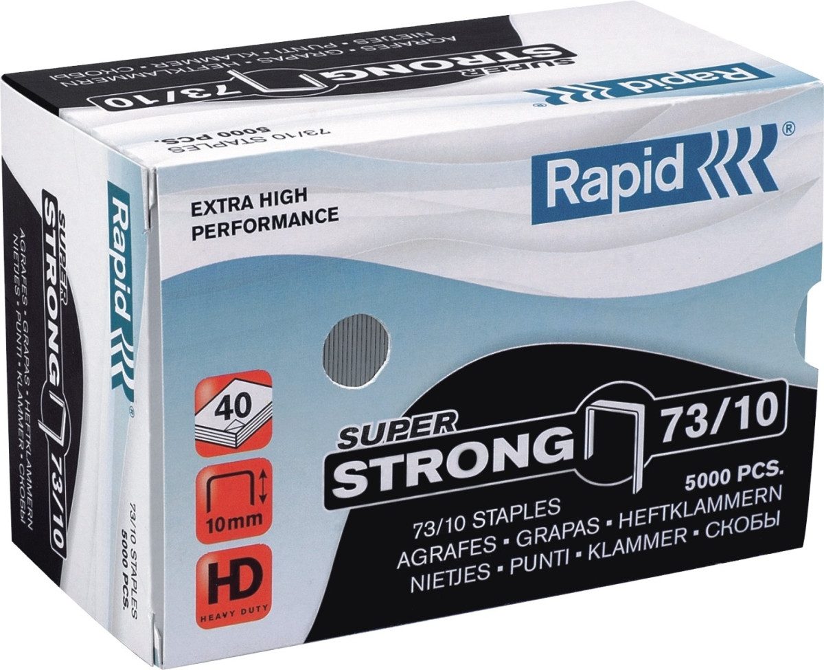 Rapid Heftklammer Heftklammern 73/10 Super Strong verzinkt VE=5000 Stück