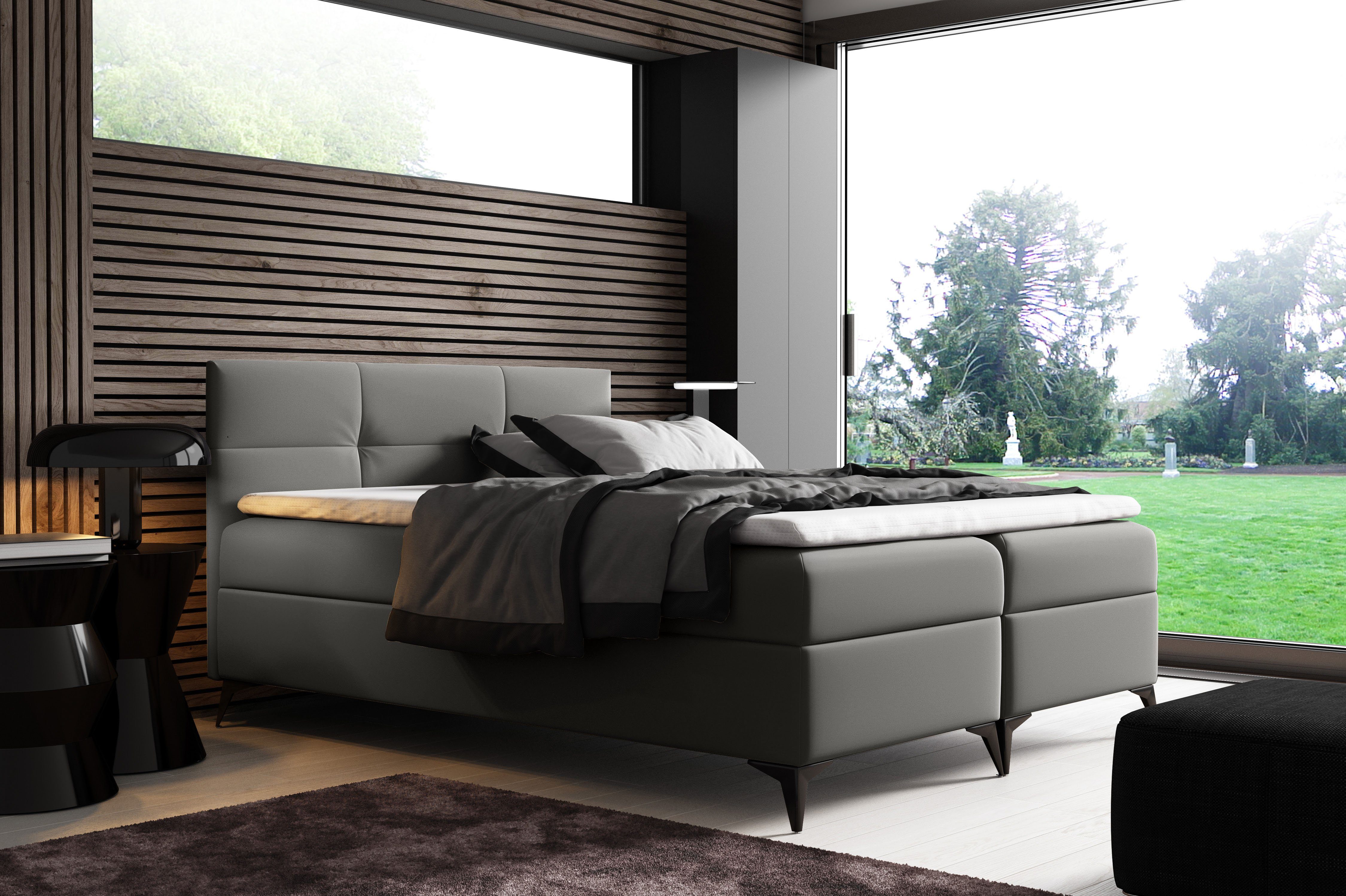 yourhouse24 Boxspringbett Figaro mit 2 Bettkästen, Doppelbett mit Bonell-Ma günstig online kaufen
