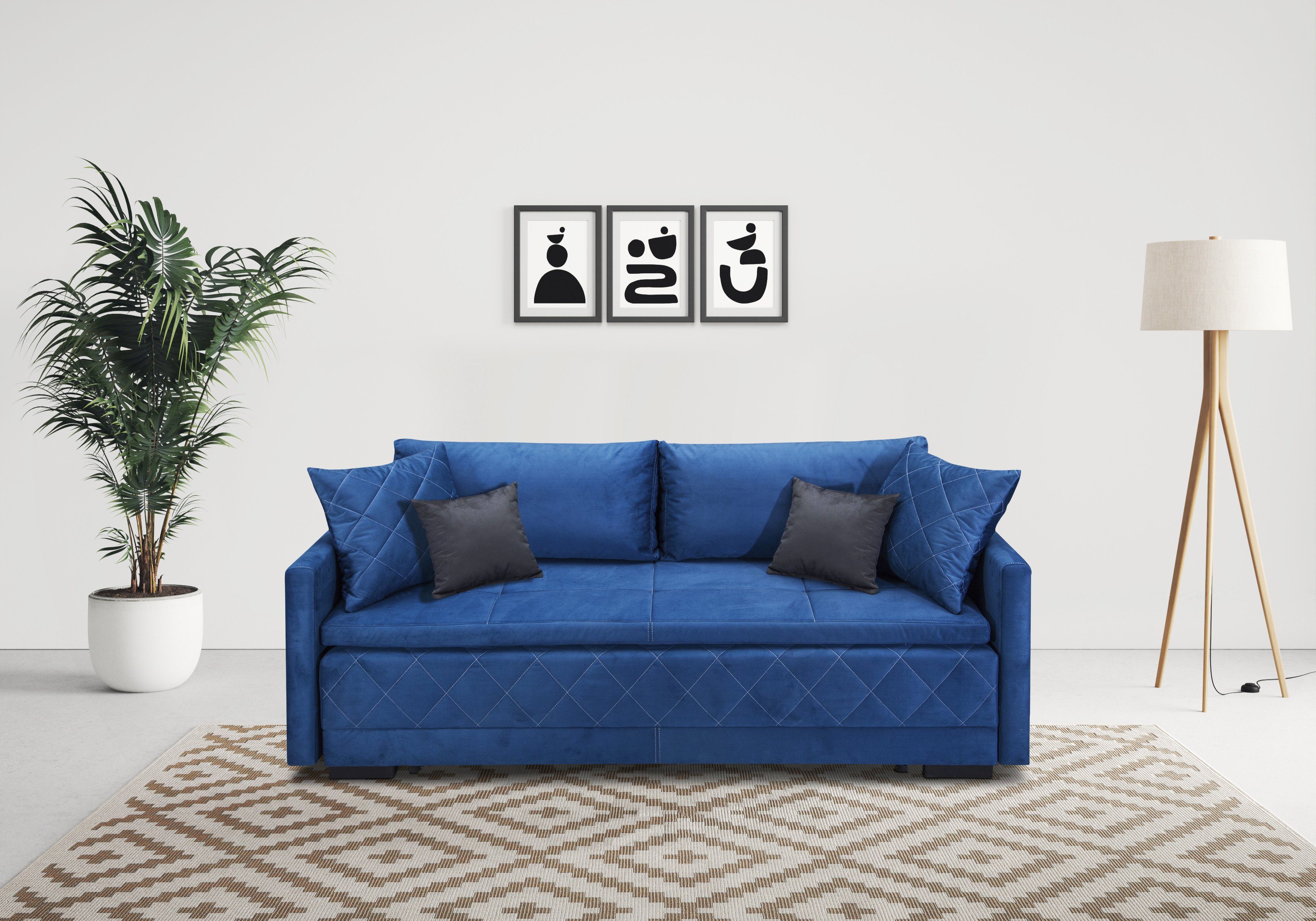 INOSIGN Schlafsofa Potsdam, mit Boxspringaufbau, Bettfunktion günstig online kaufen
