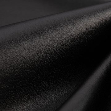 SCHÖNER LEBEN. Stoff Bekleidungsstoff Kunstleder Lederimitat schwarz metallic 1,4m Breite